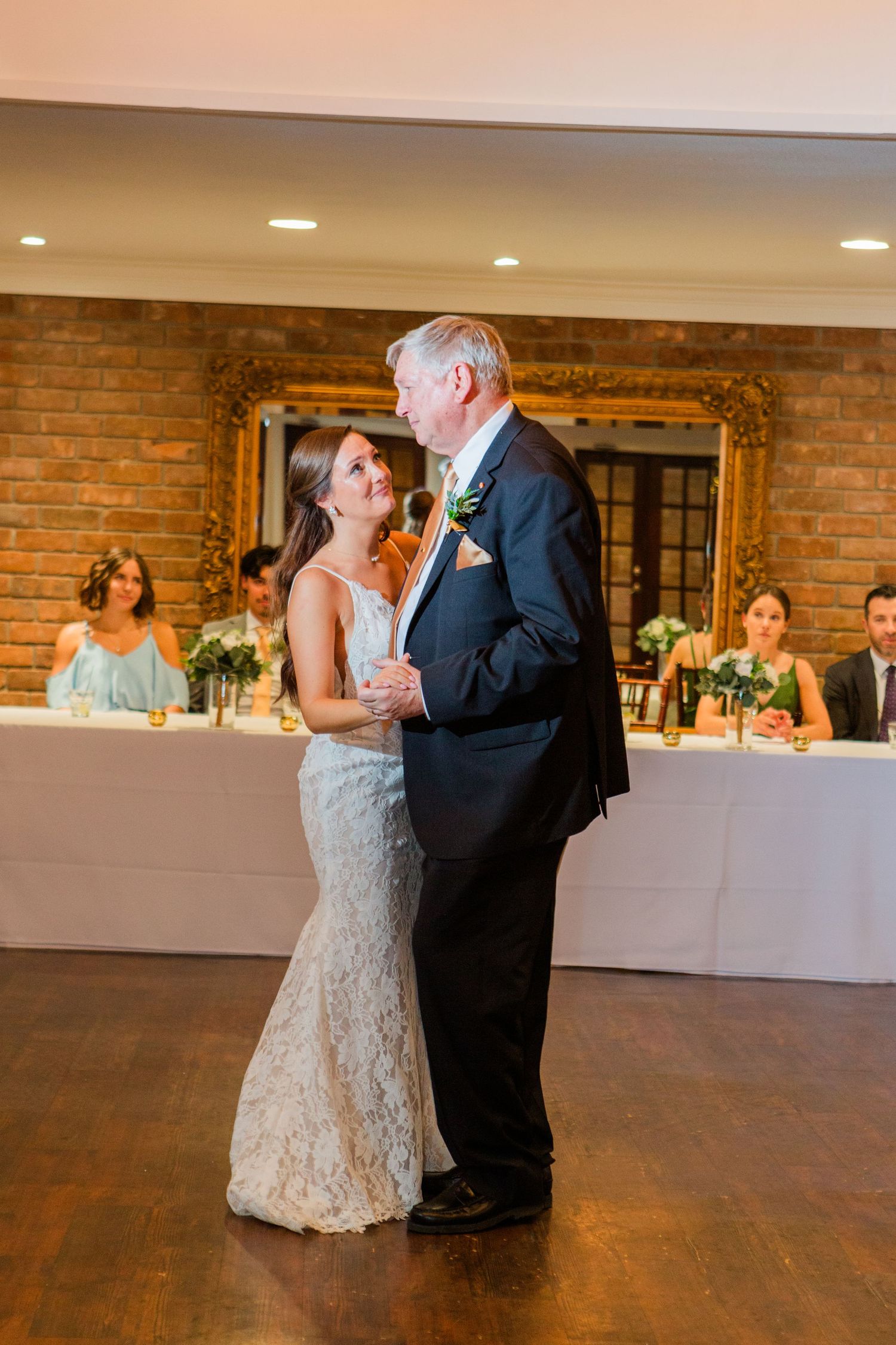 Wedding reception dancing sequence featuring dancers in formal attire.