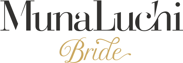 Modern typography logo design for MunaLuchi Bride magazine.
