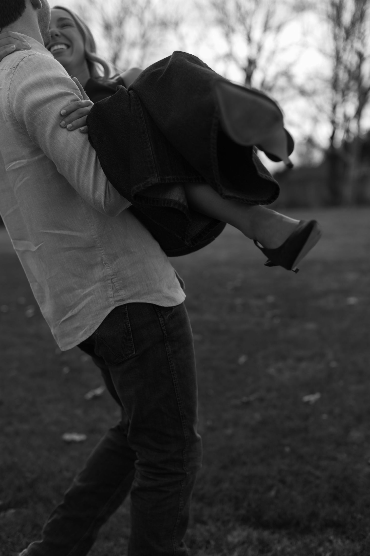 A playful black and white photo sequence of dancing movements.