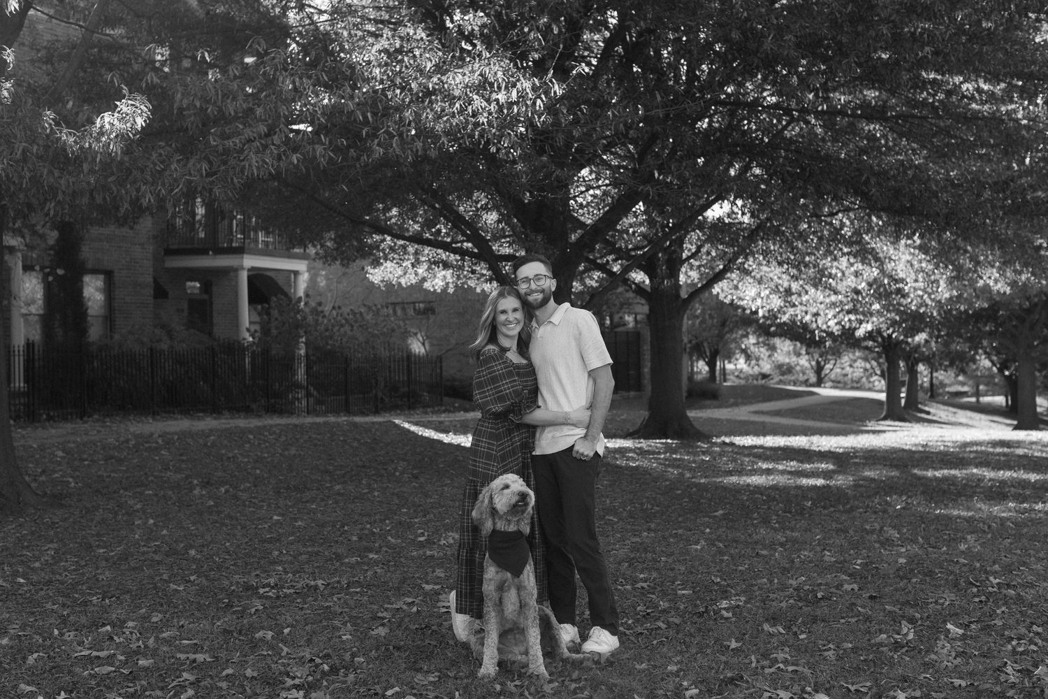 A series of black and white photographs showing people enjoying outdoor leisure activities in a park setting.