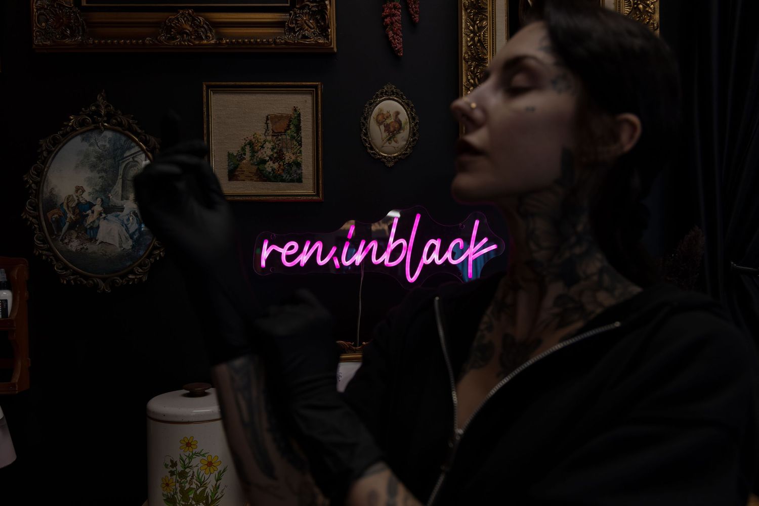 Ren Abate (Ren In Black) Tattooer Branding Photography in Sudbury, Ontario