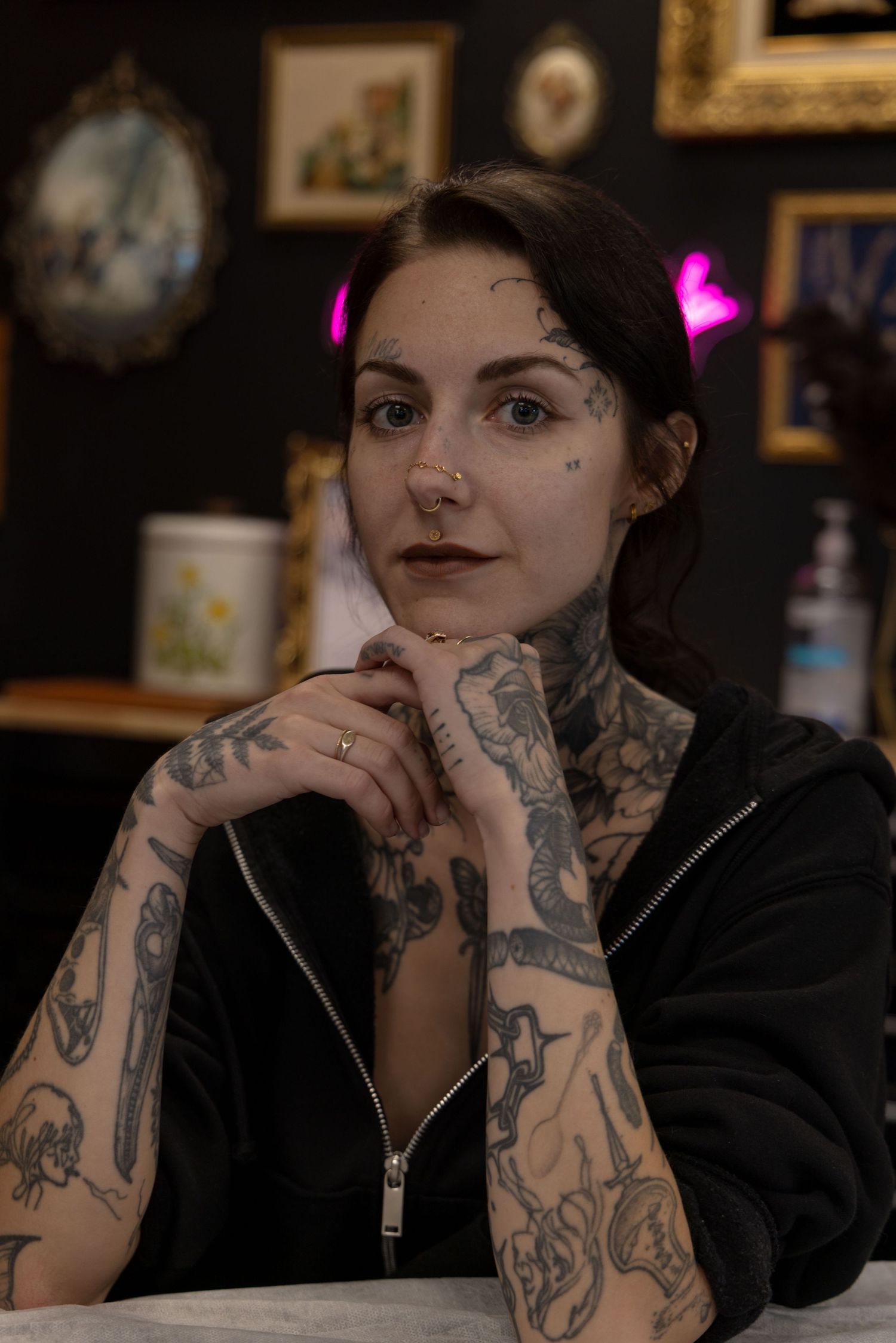 Ren Abate (Ren In Black) Tattooer Branding Photography in Sudbury, Ontario