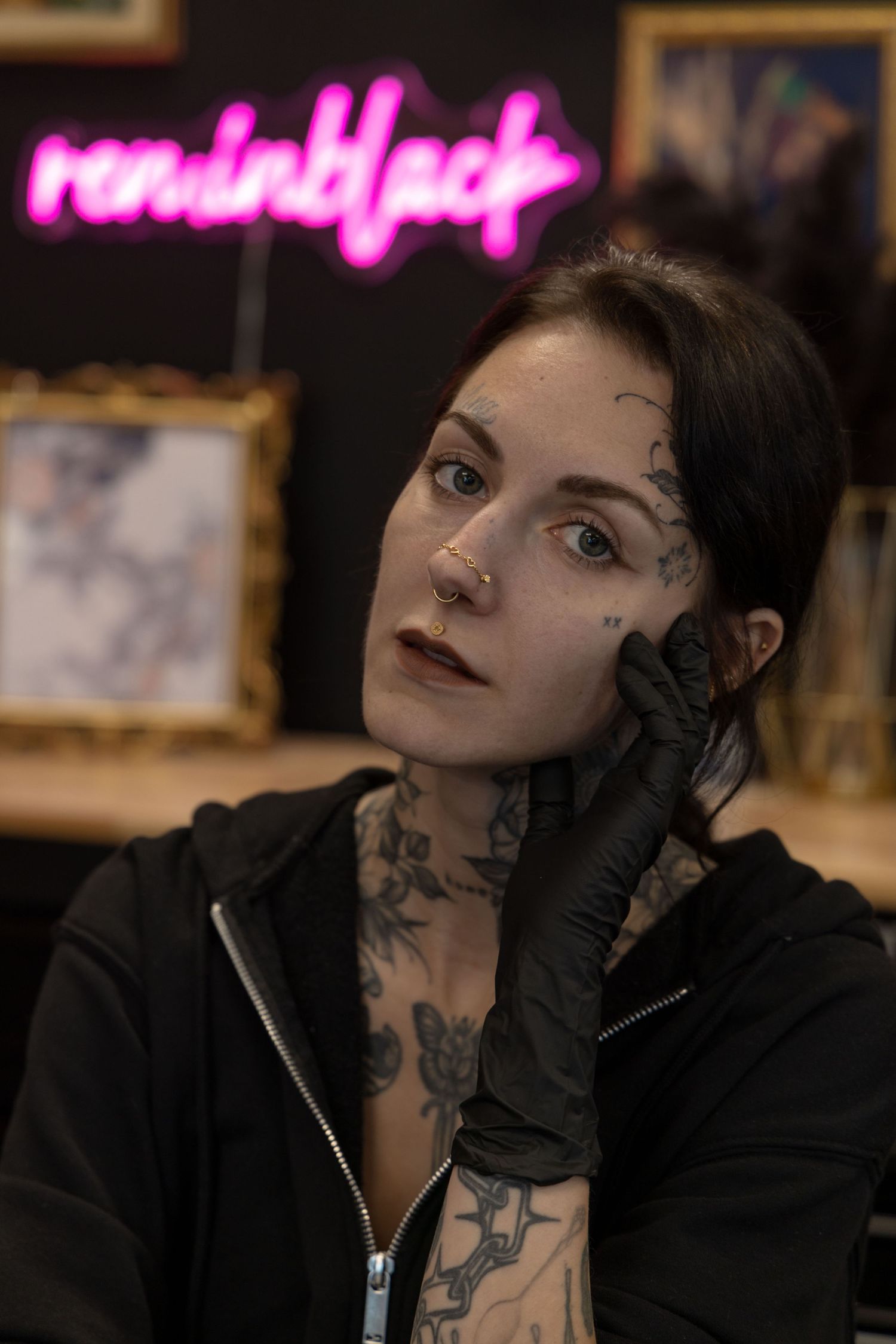 Ren Abate (Ren In Black) Tattooer Branding Photography in Sudbury, Ontario