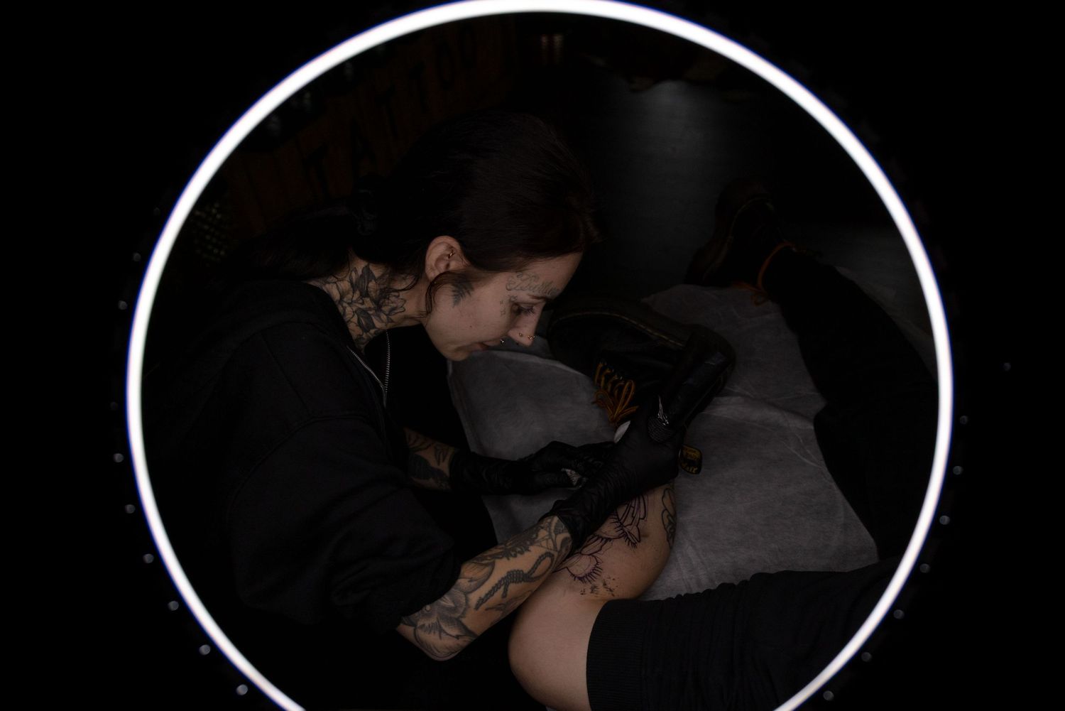 Ren Abate (Ren In Black) Tattooer Branding Photography in Sudbury, Ontario