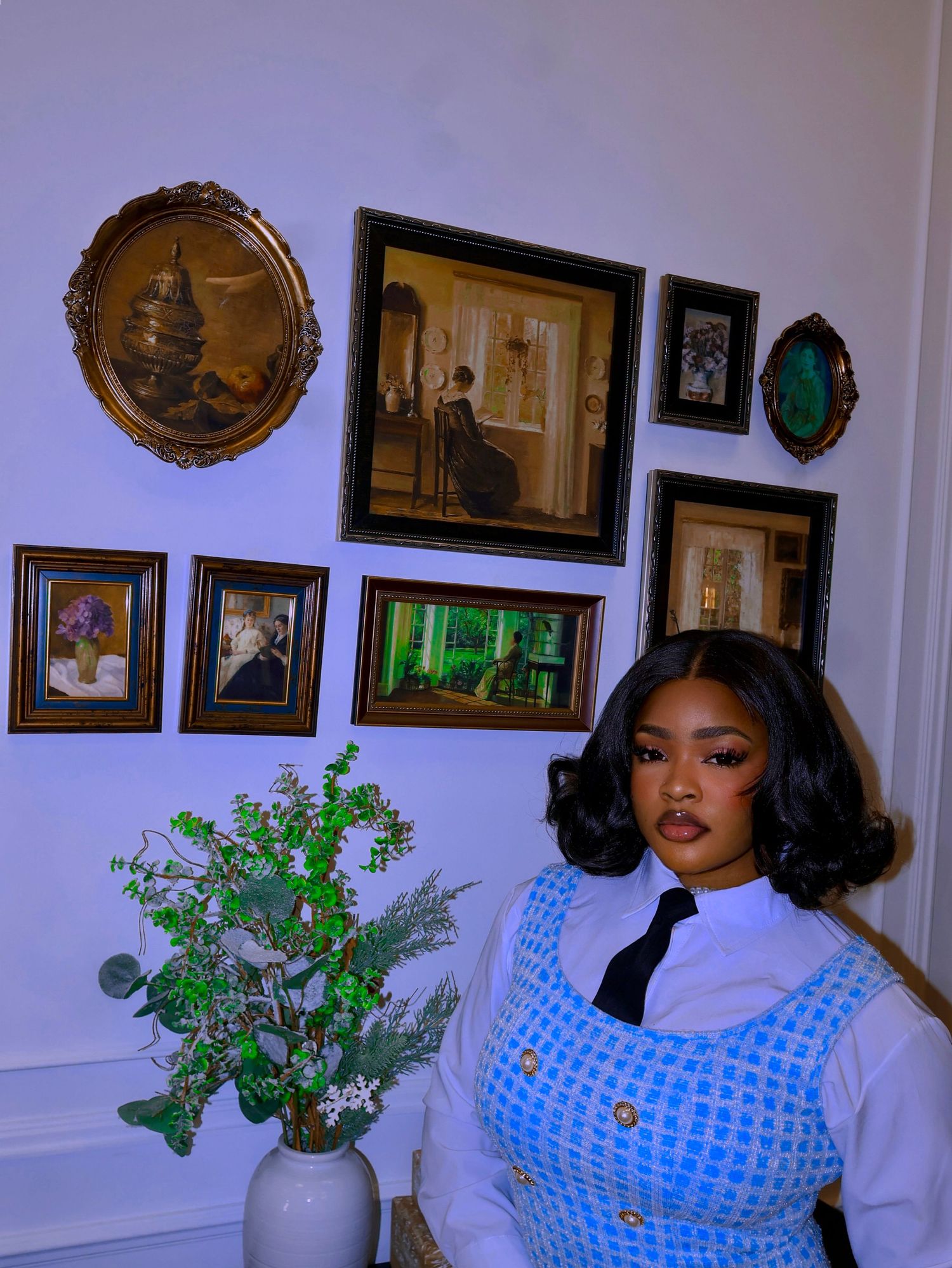 lady in blue portrait