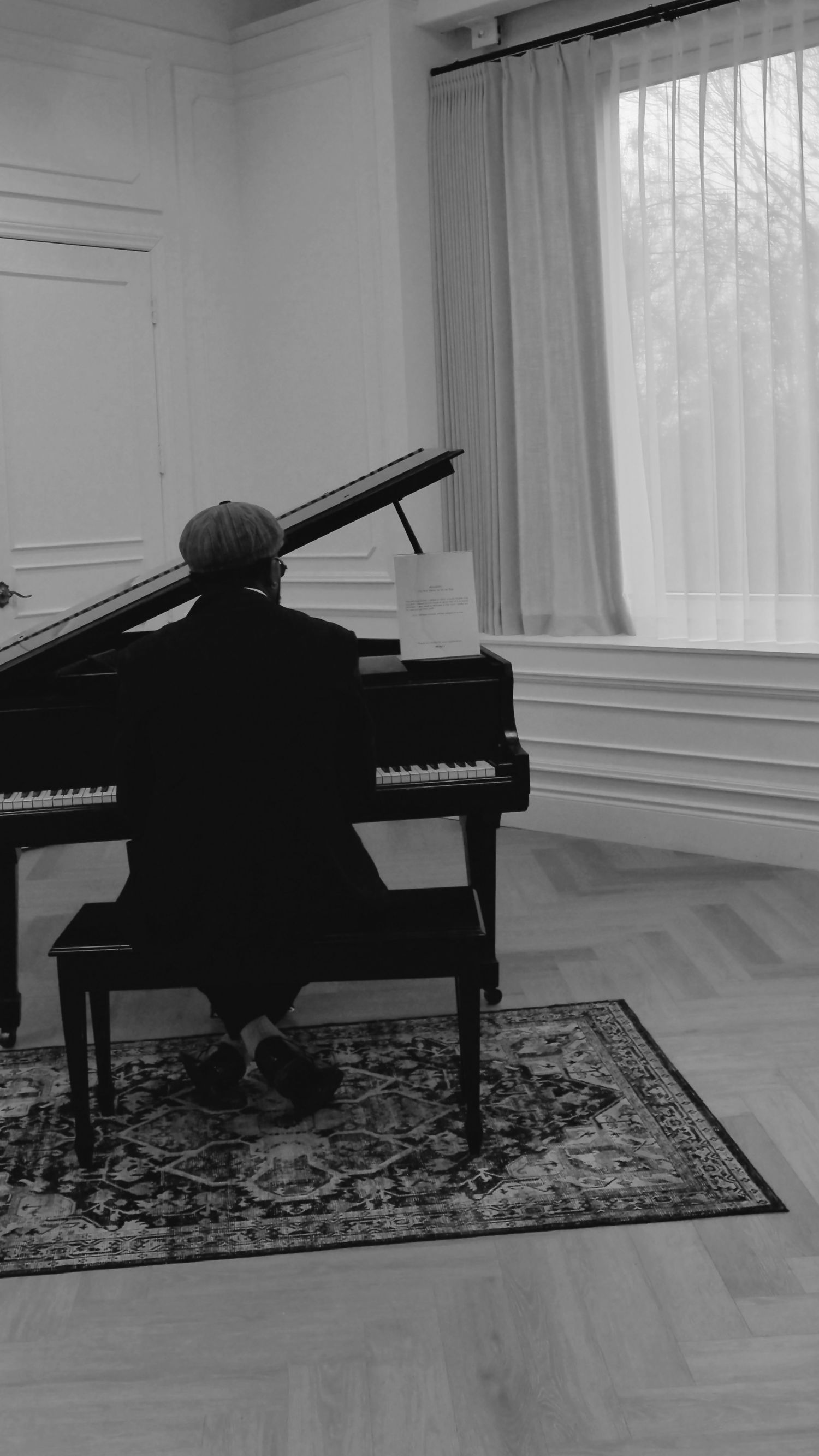 a man playing piano