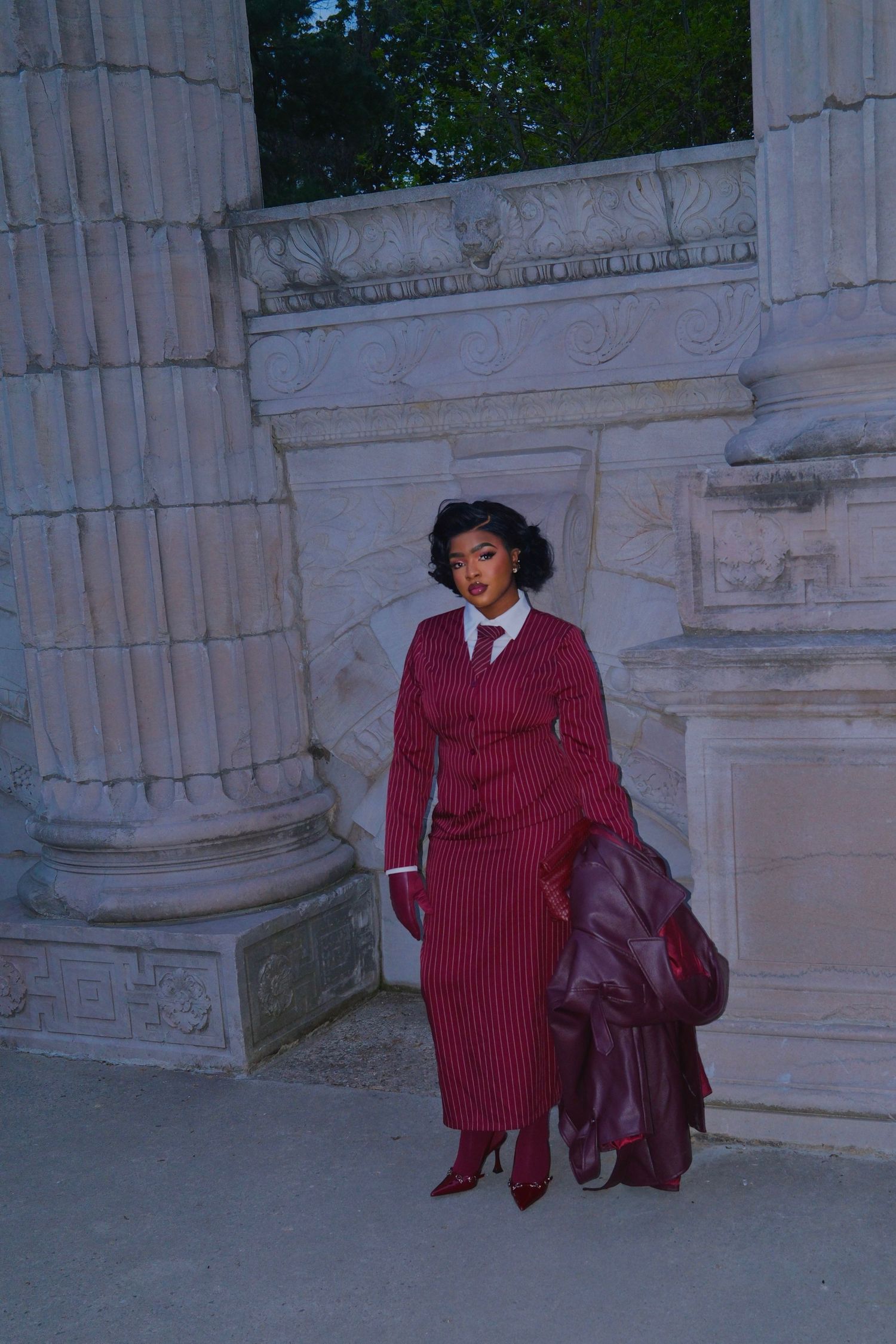 lady in burgundy