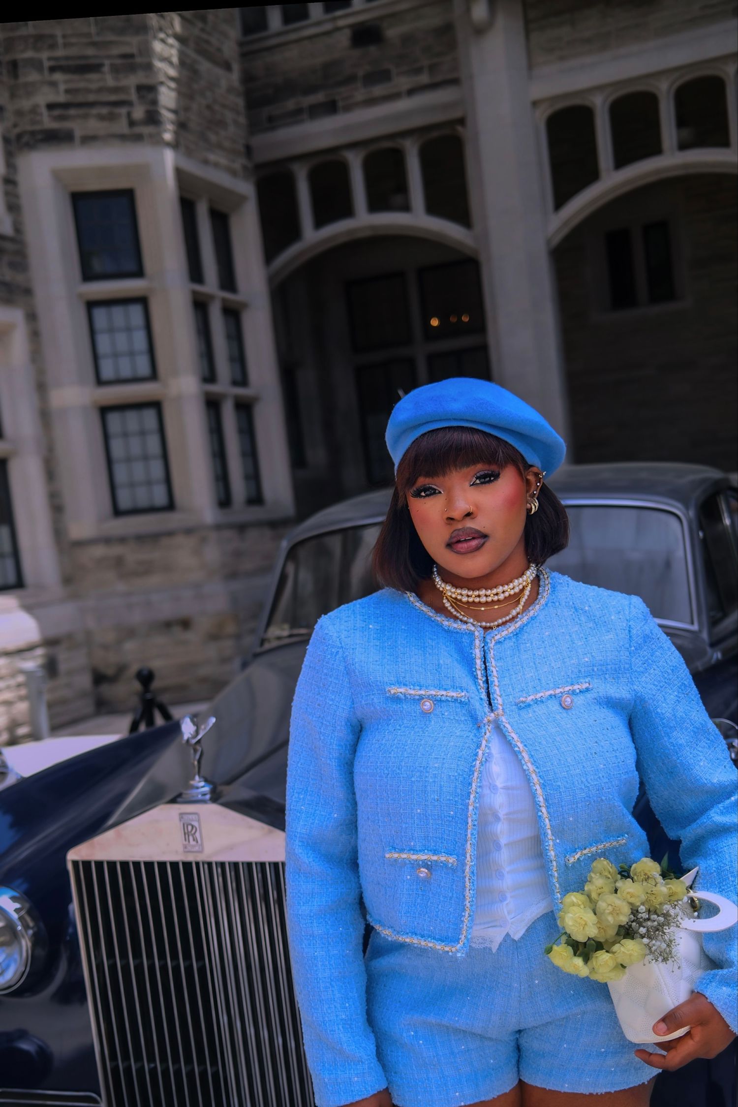 lady in  blue