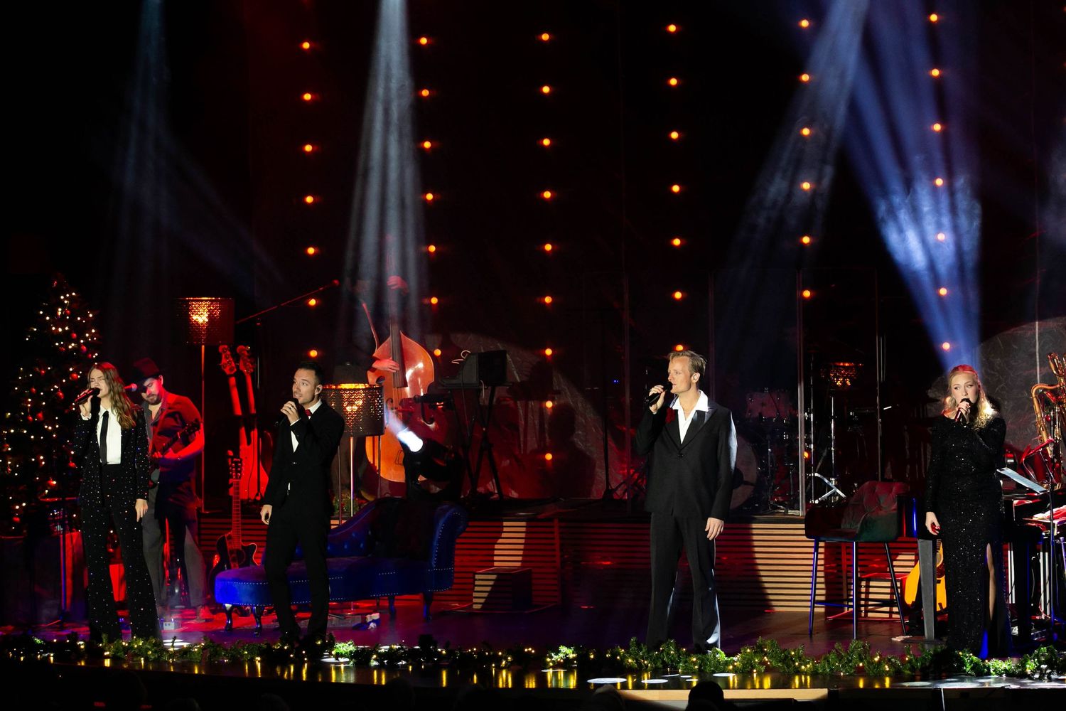 Christmas Night i Karlstad med Bruno Mitsogiannis, Wiktoria, Andreas Weise och Nike Sellmar. Fotograf Rebecca Nordin.