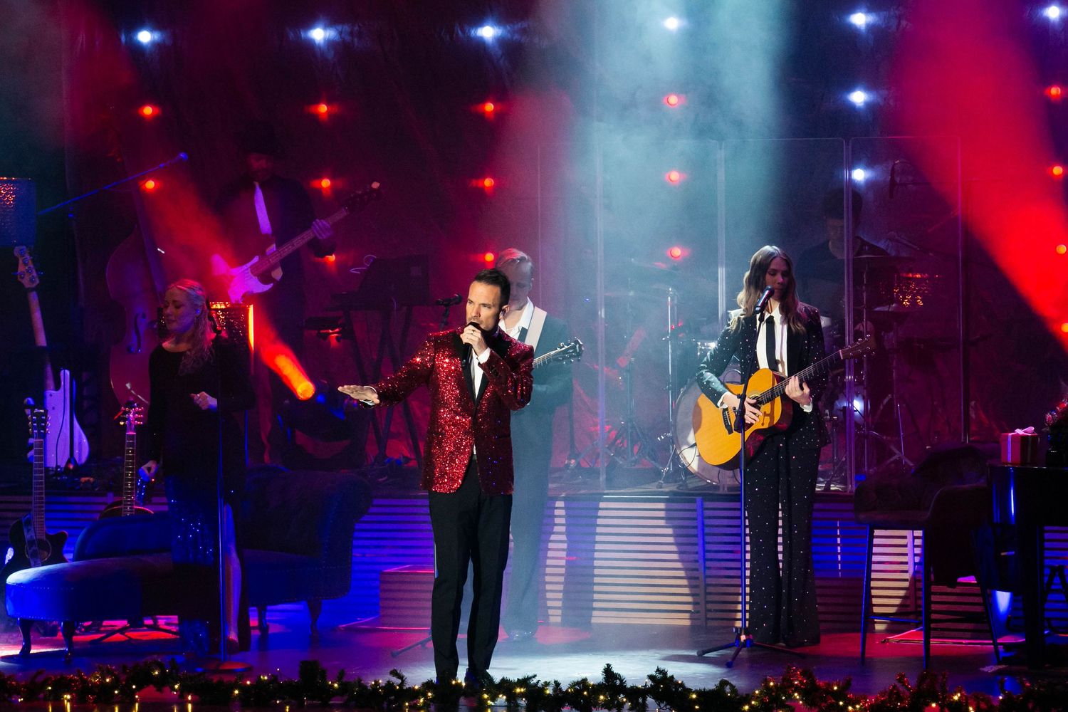 Christmas Night i Karlstad med Bruno Mitsogiannis, Wiktoria, Andreas Weise och Nike Sellmar. Fotograf Rebecca Nordin.