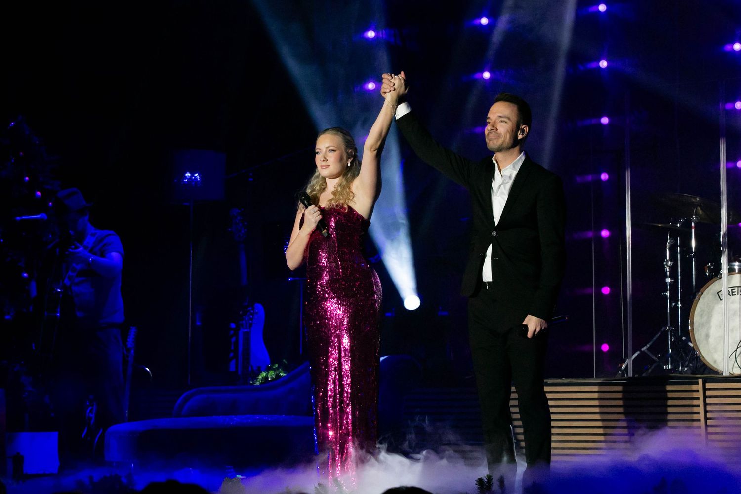 Christmas Night i Karlstad med Bruno Mitsogiannis, Wiktoria, Andreas Weise och Nike Sellmar. Fotograf Rebecca Nordin.