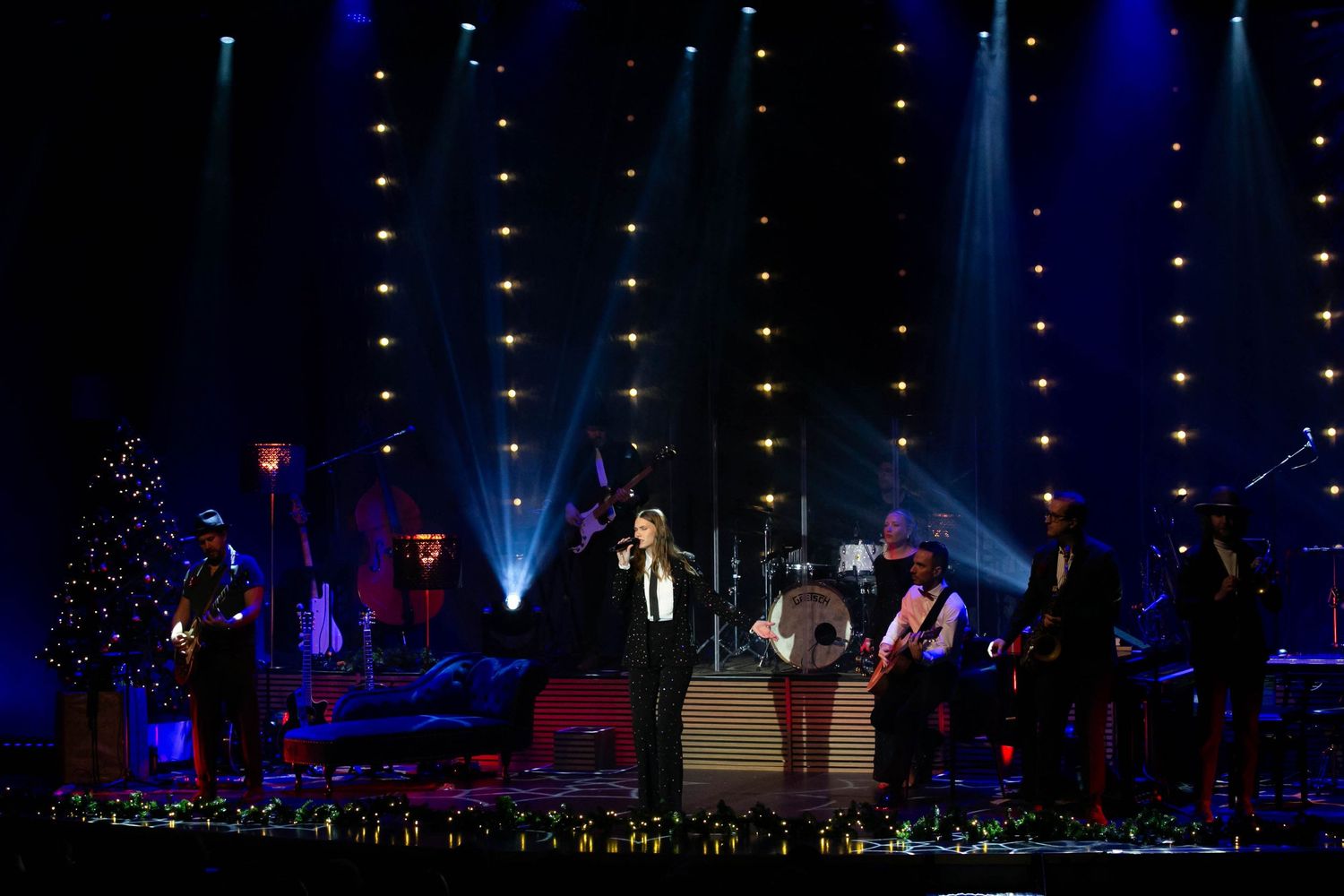 Christmas Night i Karlstad med Bruno Mitsogiannis, Wiktoria, Andreas Weise och Nike Sellmar. Fotograf Rebecca Nordin.