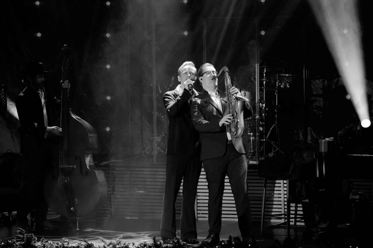 Christmas Night i Karlstad med Bruno Mitsogiannis, Wiktoria, Andreas Weise och Nike Sellmar. Fotograf Rebecca Nordin.