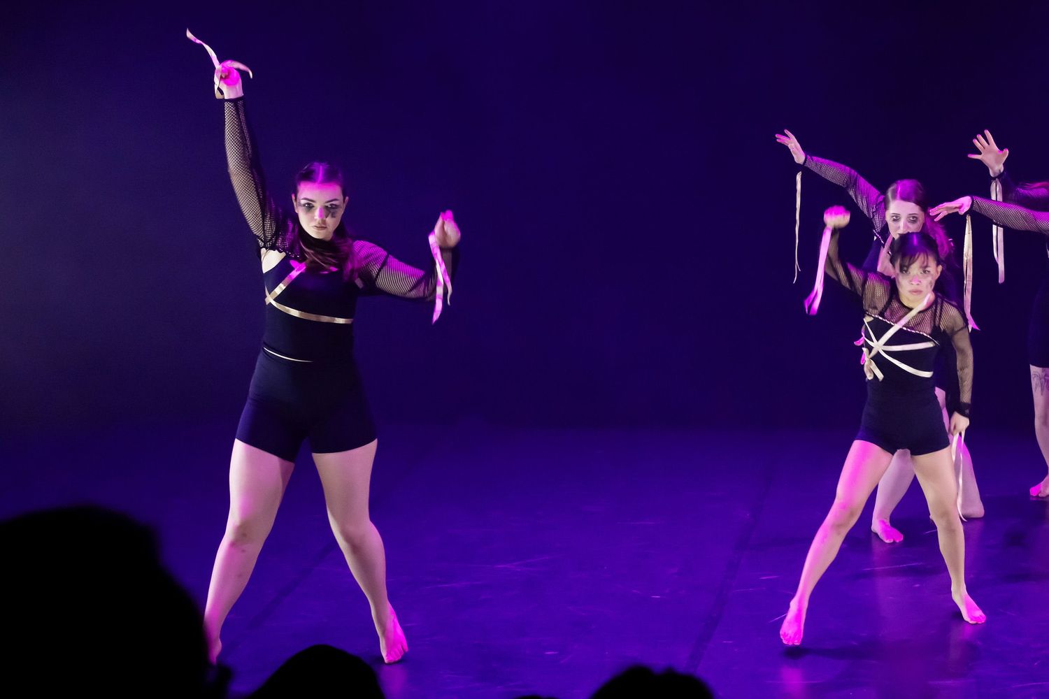 Dans vid KAU (Dansåret och danspedagogiska året på Karlstads universitet) Vårshow 2026 med Systerskap av Karin Lilja. Fotograf Rebecca Nordi
