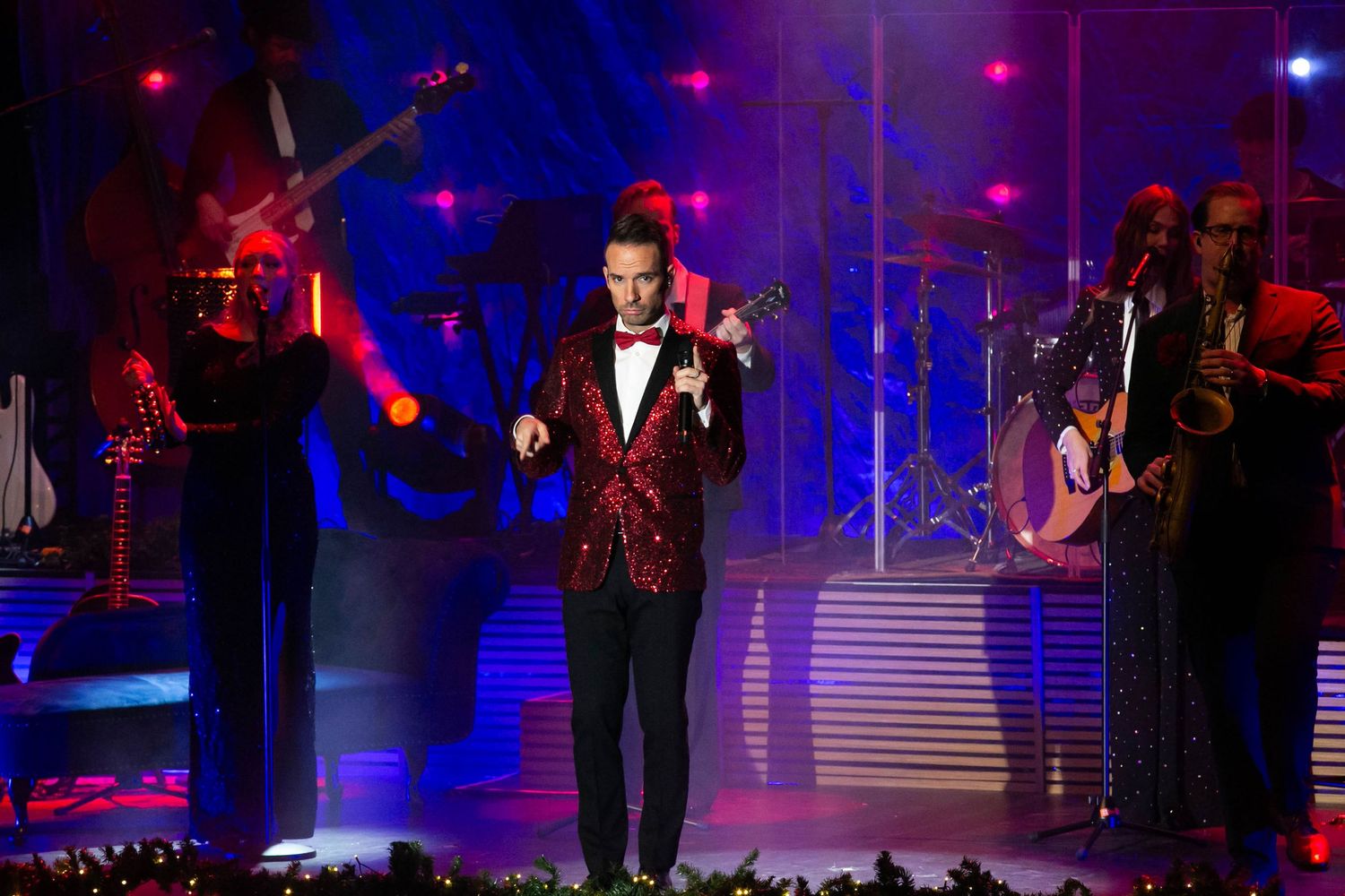 Christmas Night i Karlstad med Bruno Mitsogiannis, Wiktoria, Andreas Weise och Nike Sellmar. Fotograf Rebecca Nordin.