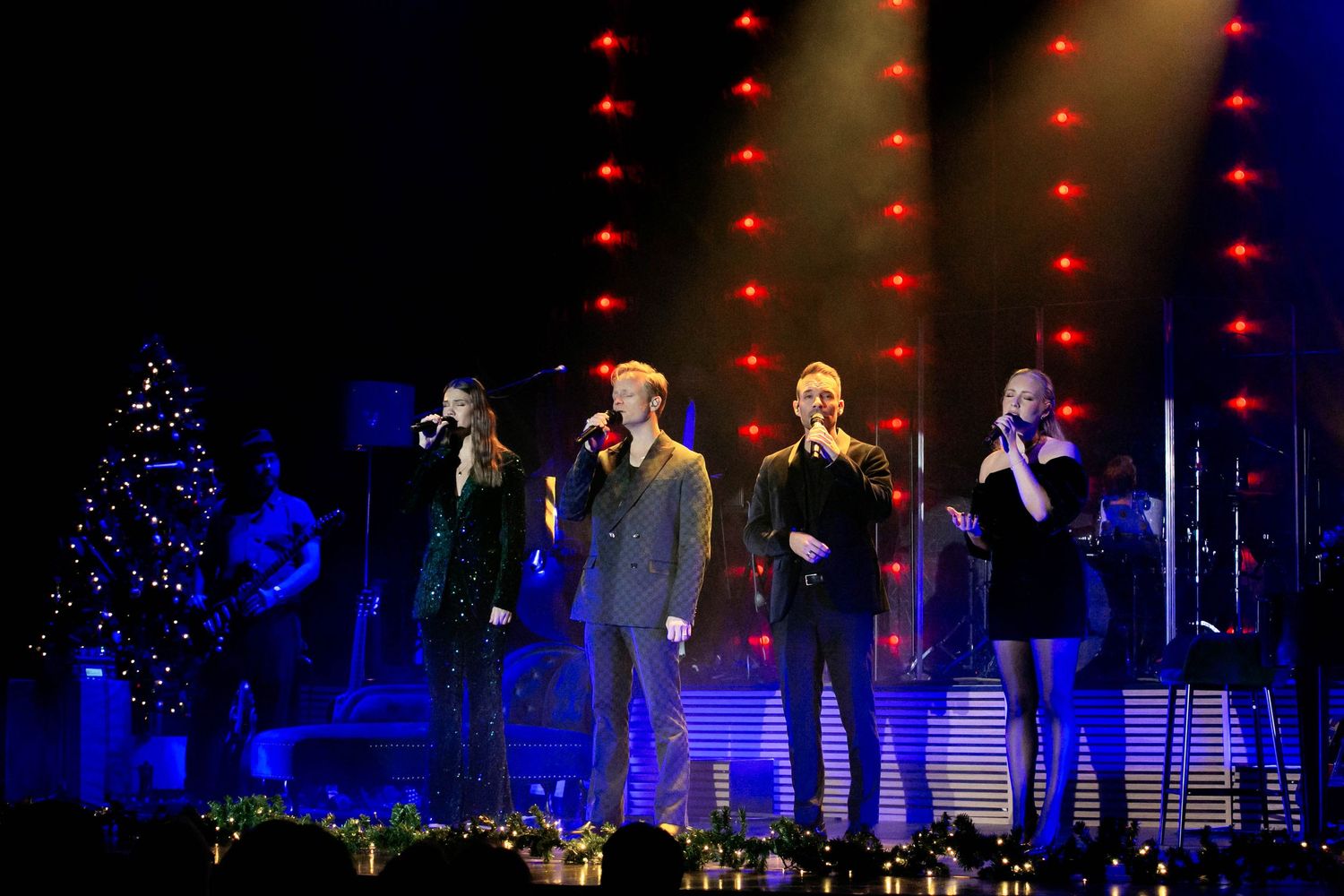 Christmas Night i Karlstad med Bruno Mitsogiannis, Wiktoria, Andreas Weise och Nike Sellmar. Fotograf Rebecca Nordin.