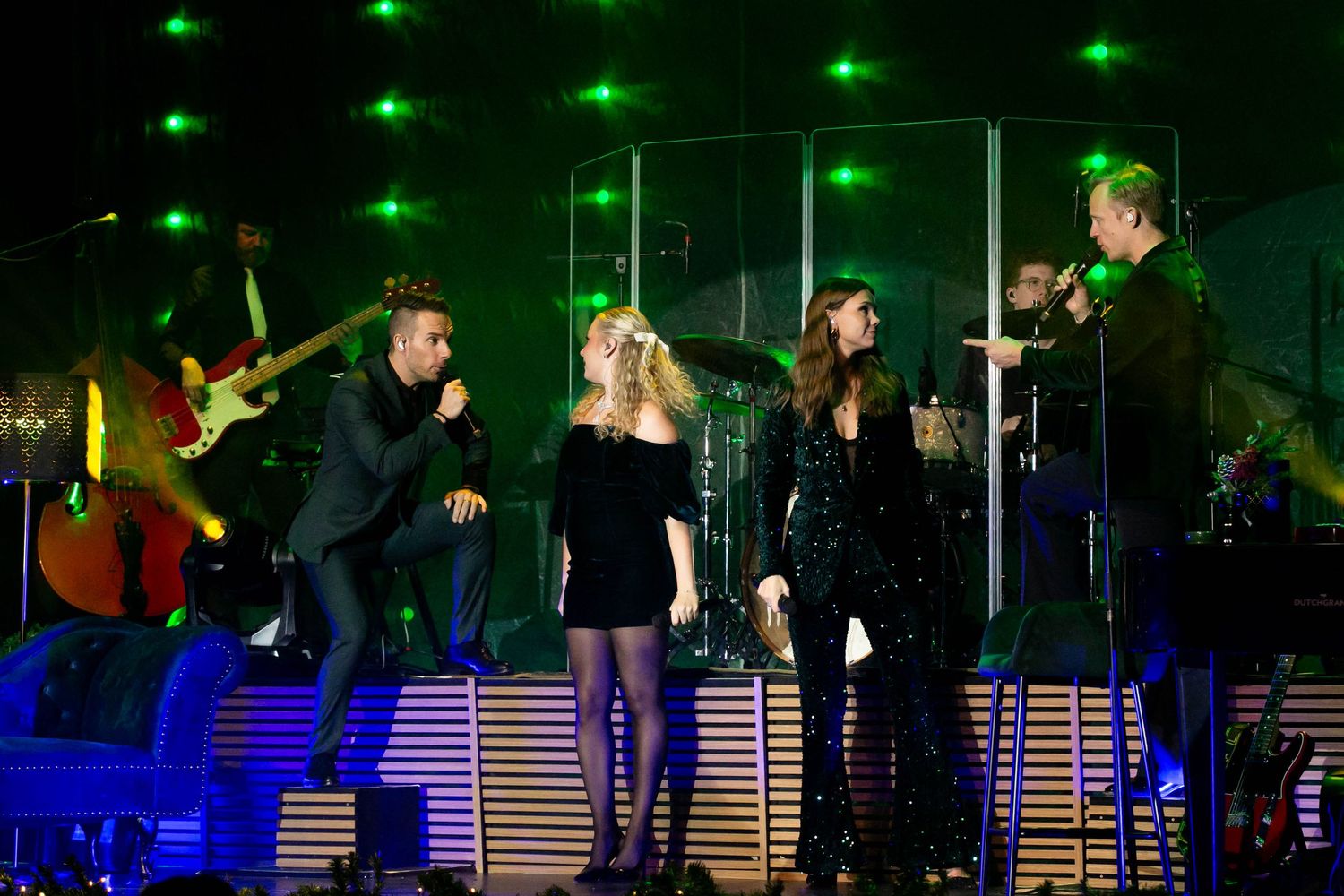 Christmas Night i Karlstad med Bruno Mitsogiannis, Wiktoria, Andreas Weise och Nike Sellmar. Fotograf Rebecca Nordin.