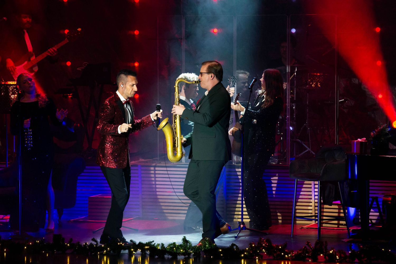 Christmas Night i Karlstad med Bruno Mitsogiannis, Wiktoria, Andreas Weise och Nike Sellmar. Fotograf Rebecca Nordin.