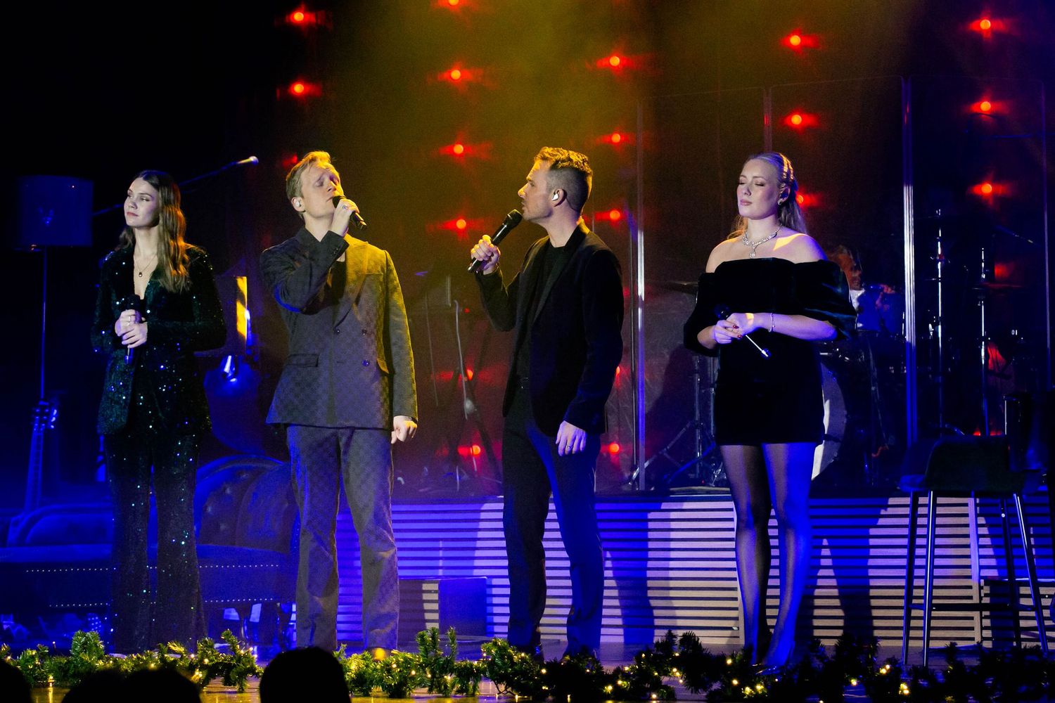 Christmas Night i Karlstad med Bruno Mitsogiannis, Wiktoria, Andreas Weise och Nike Sellmar. Fotograf Rebecca Nordin.