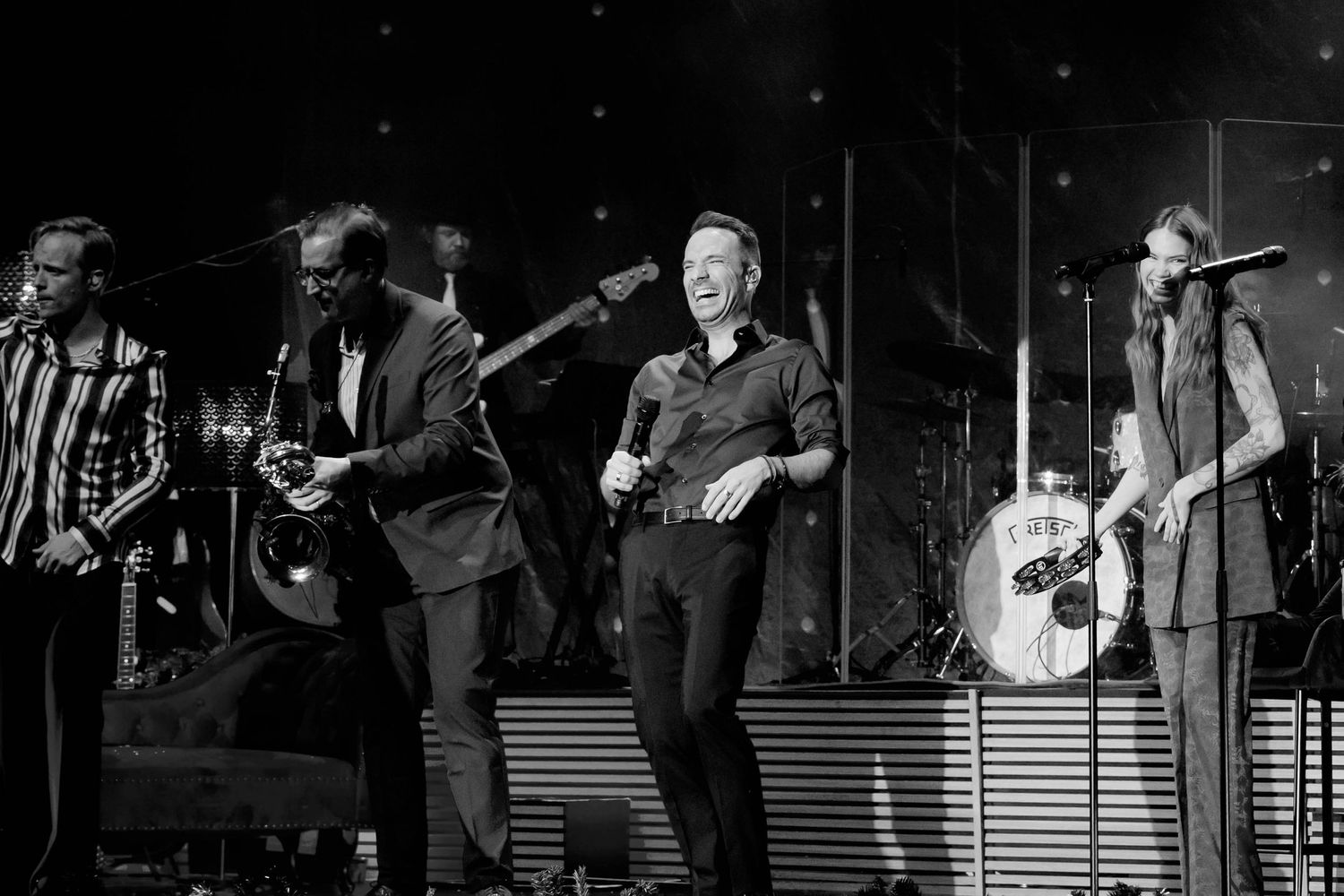 Christmas Night i Karlstad med Bruno Mitsogiannis, Wiktoria, Andreas Weise och Nike Sellmar. Fotograf Rebecca Nordin.