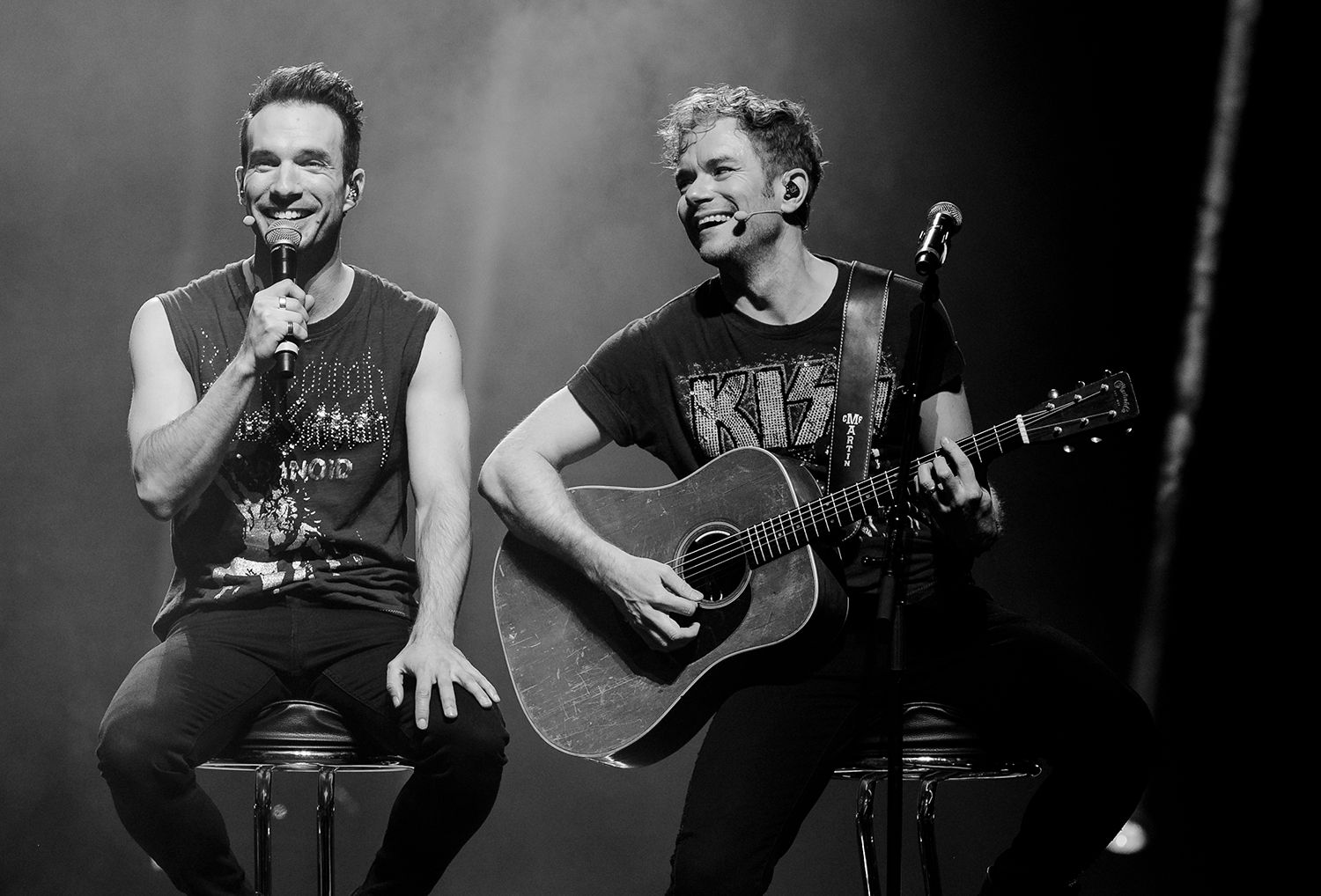 Oh what a night I Globen. Fotograf Rebecca Nordin. Peter Johansson, David Lindgren, Robert Rydberg och Bruno Mitsogiannis.
