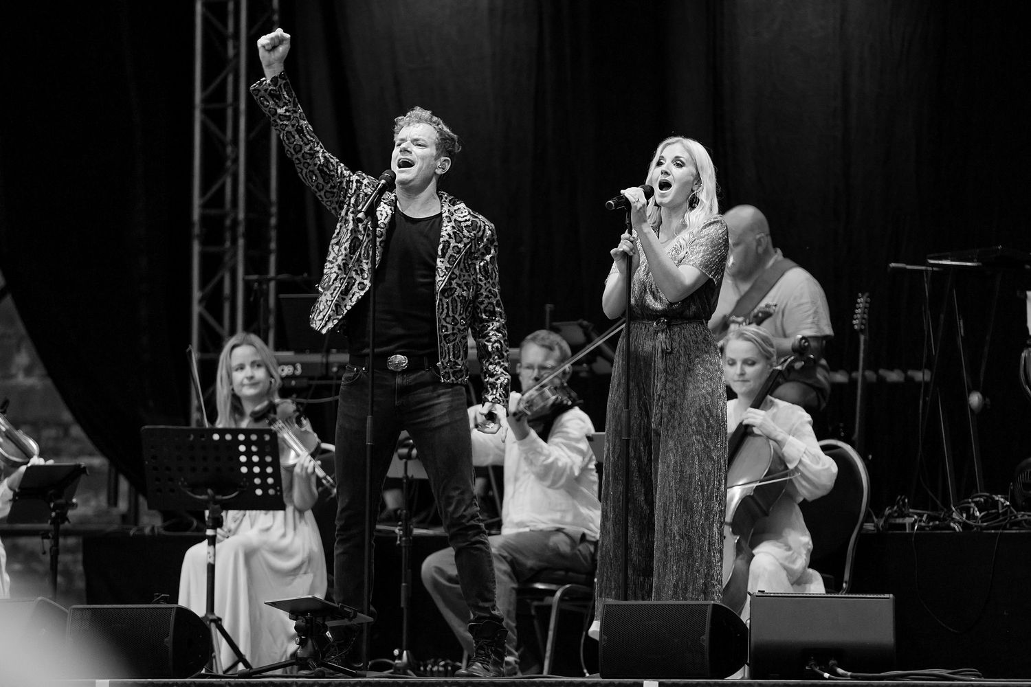 Musikalkväll med Peter Johansson och Emmi Christensson i Vadstena slott. sångkollektivet. Fotograf Rebecca Nordin.