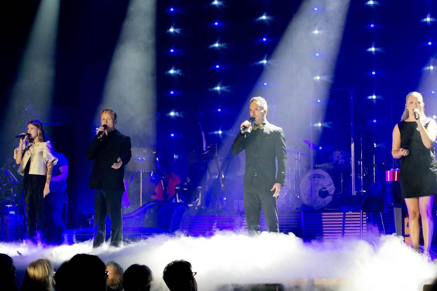 Christmas Night i Karlstad med Bruno Mitsogiannis, Wiktoria, Andreas Weise och Nike Sellmar. Fotograf Rebecca Nordin.