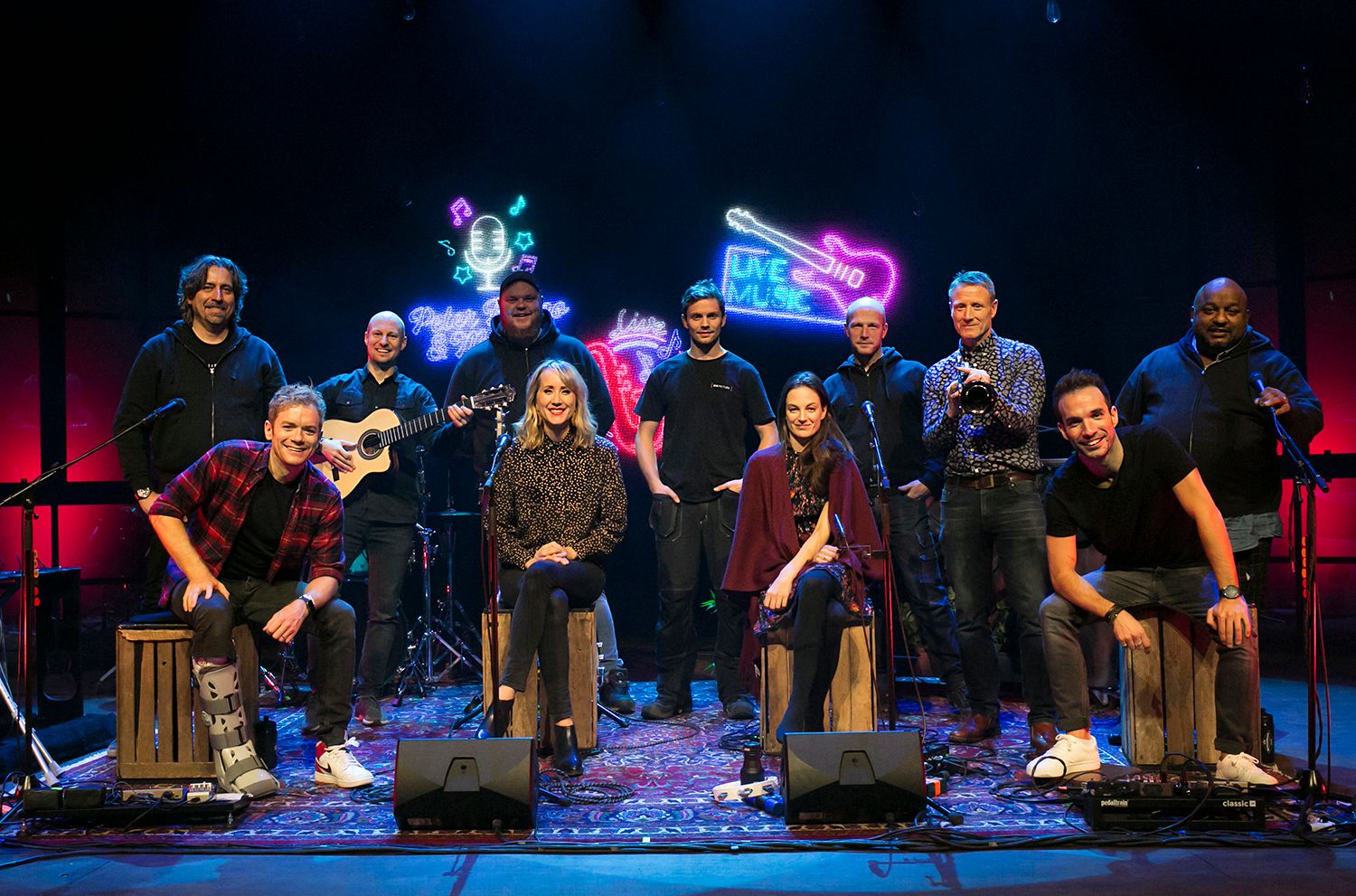Peter, Bruno, Matilda och Petra Unplugged 2019. Fotograf Rebecca Nordin. Gruppbild.