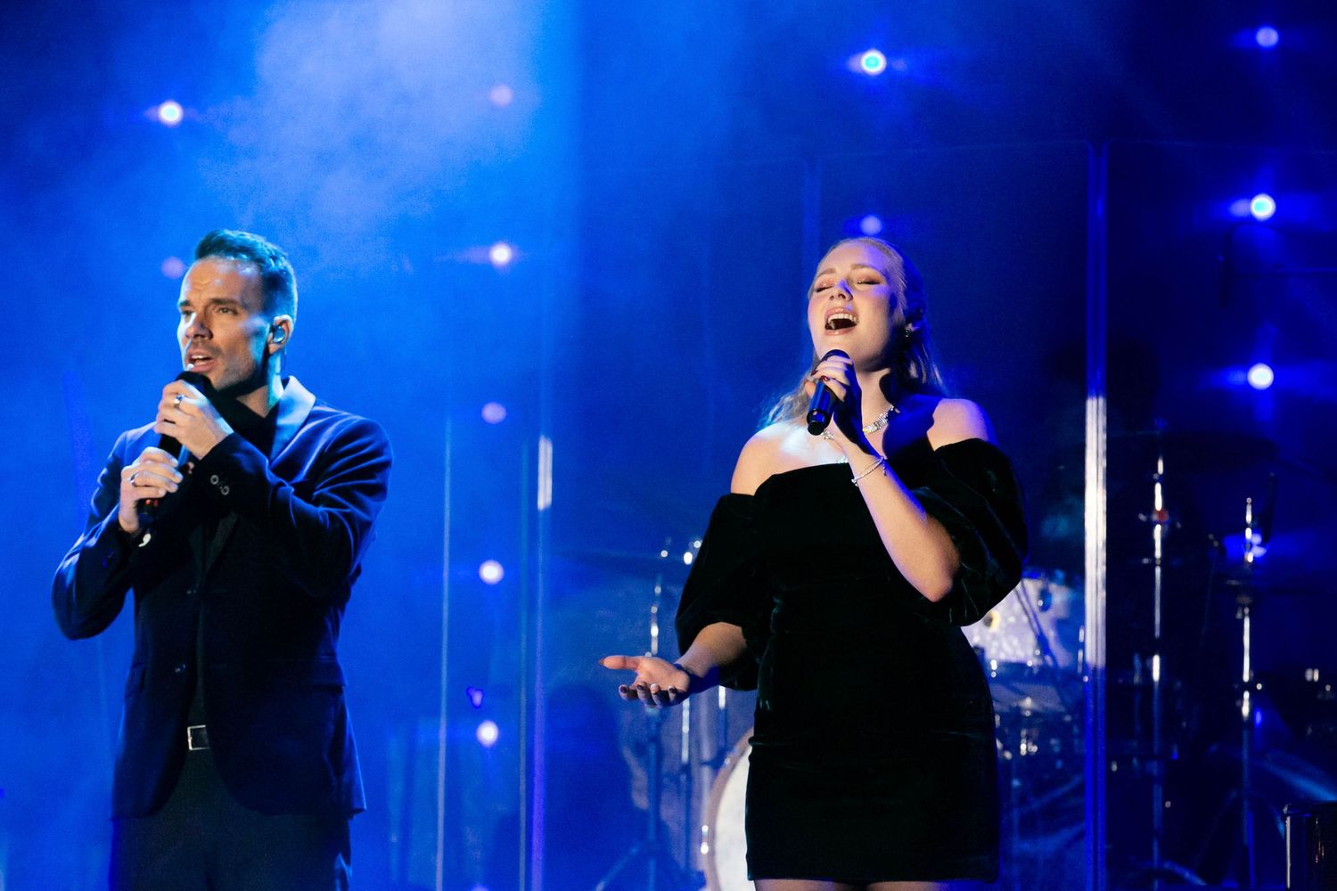 Christmas Night i Karlstad med Bruno Mitsogiannis, Wiktoria, Andreas Weise och Nike Sellmar. Fotograf Rebecca Nordin.