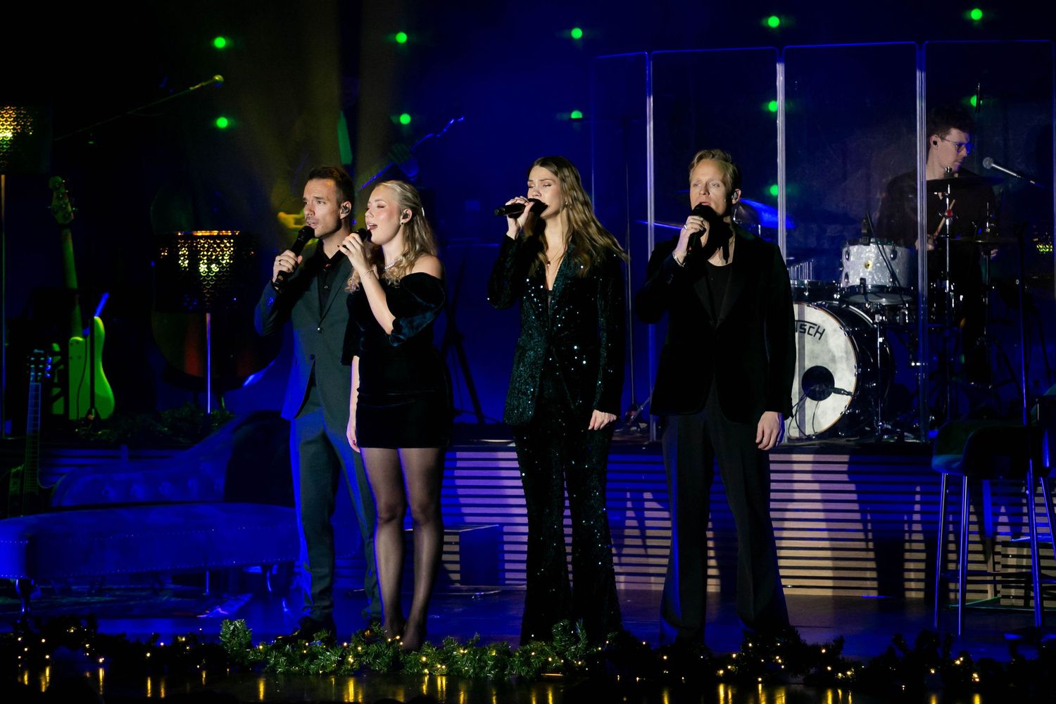 Christmas Night i Karlstad med Bruno Mitsogiannis, Wiktoria, Andreas Weise och Nike Sellmar. Fotograf Rebecca Nordin.