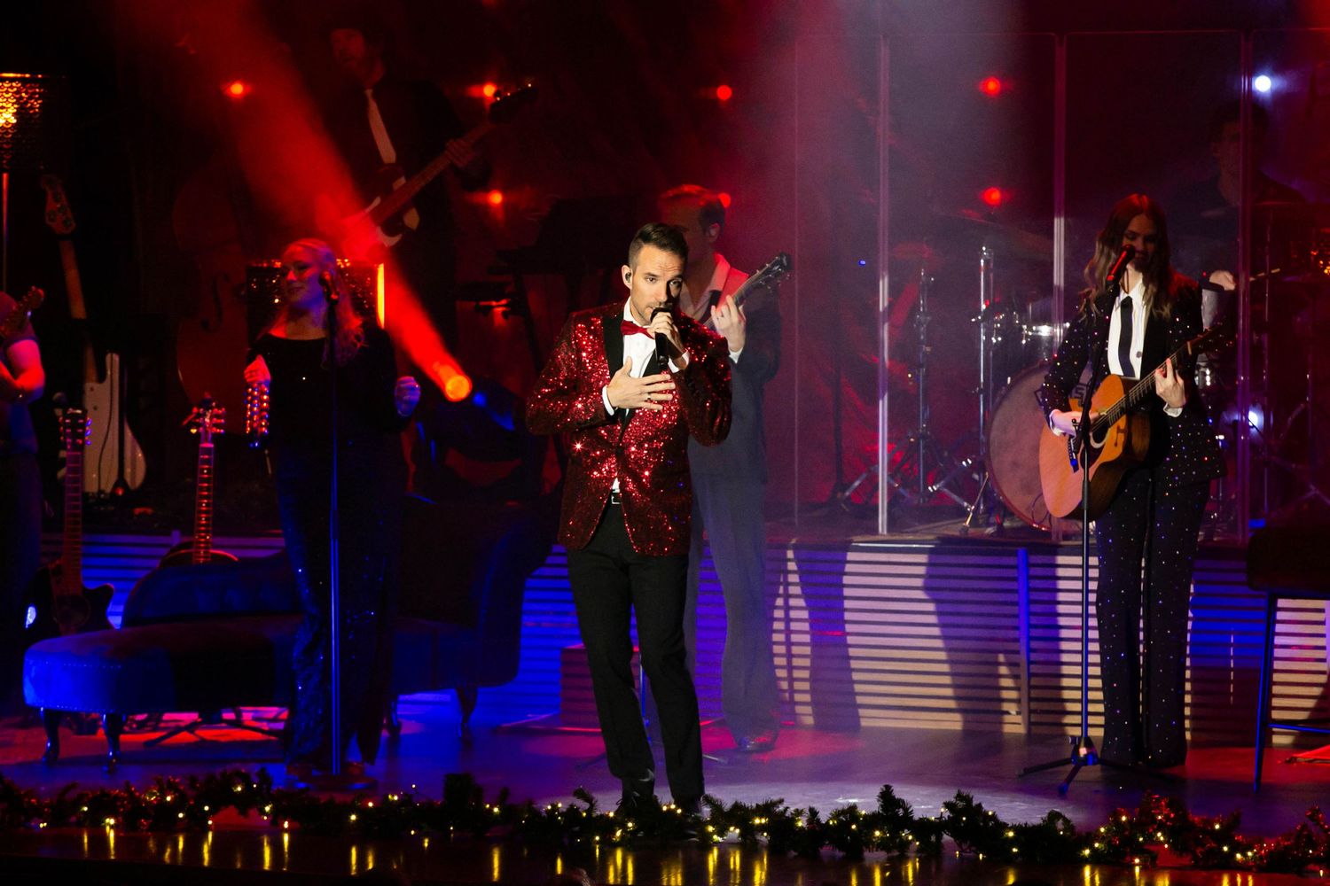 Christmas Night i Karlstad med Bruno Mitsogiannis, Wiktoria, Andreas Weise och Nike Sellmar. Fotograf Rebecca Nordin.