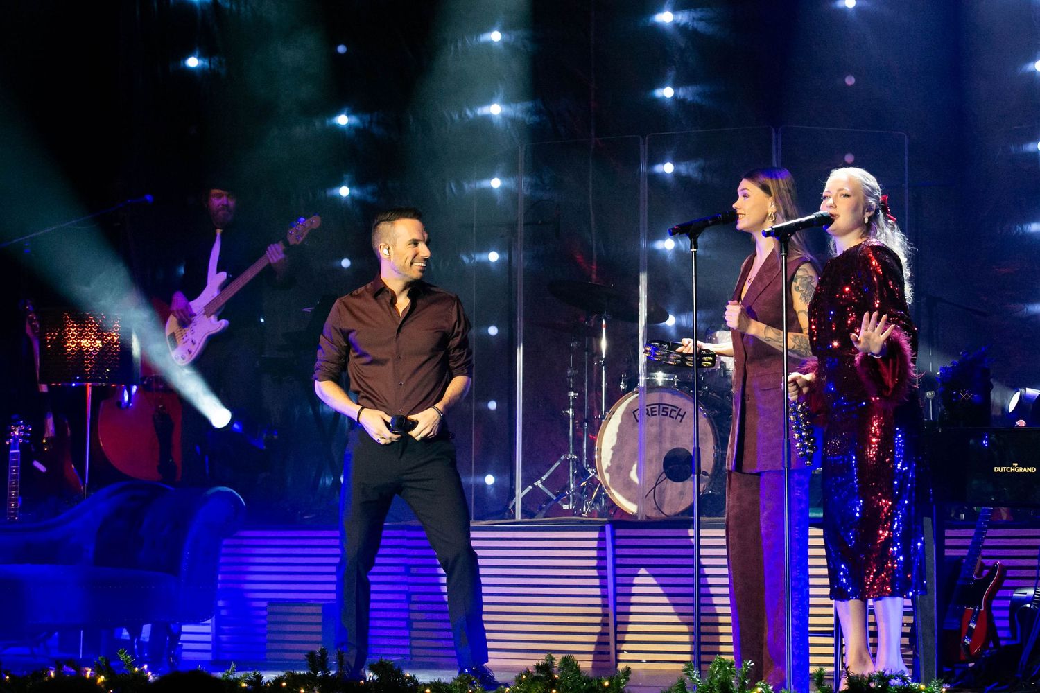 Christmas Night i Karlstad med Bruno Mitsogiannis, Wiktoria, Andreas Weise och Nike Sellmar. Fotograf Rebecca Nordin.