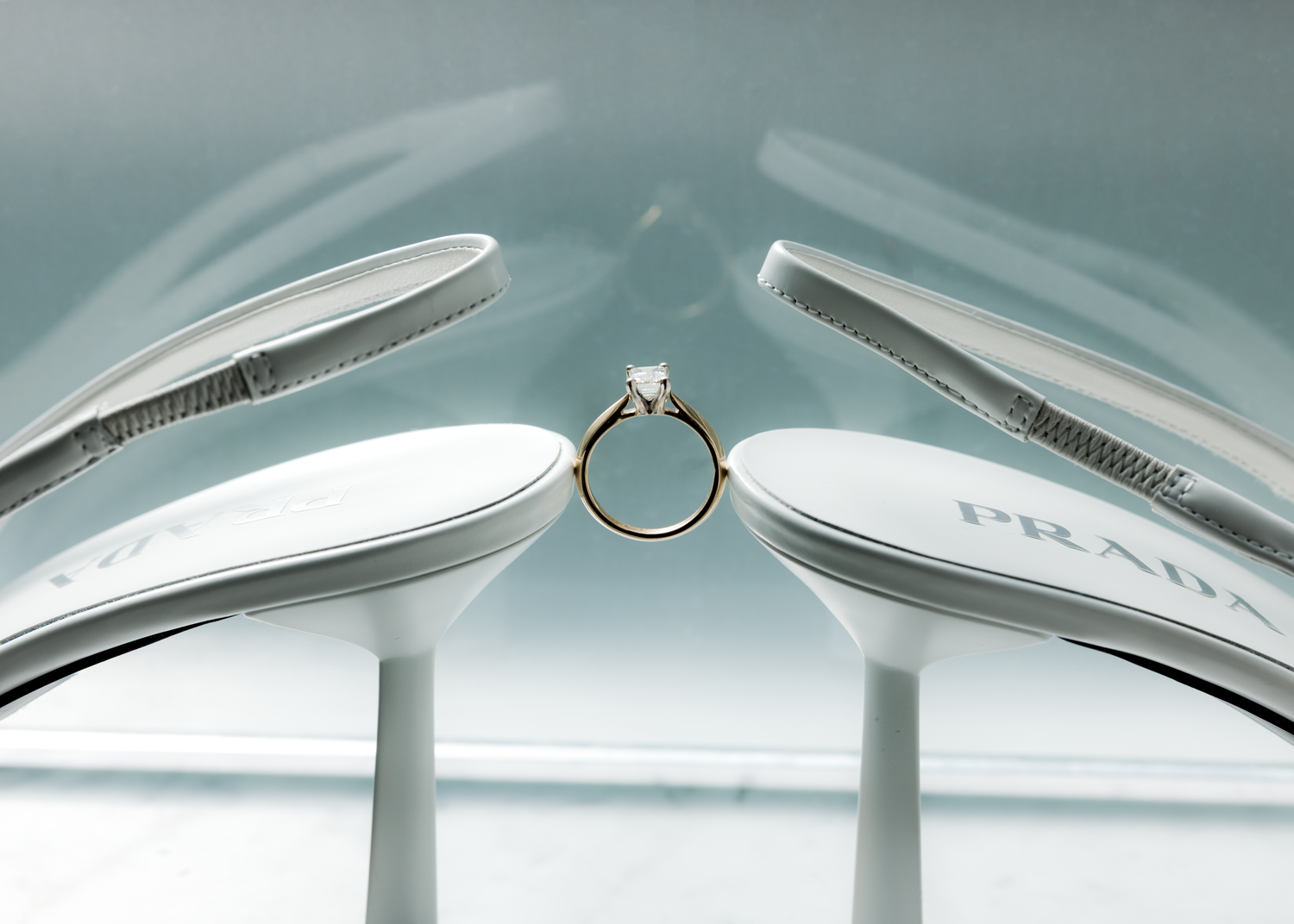 Minimalist architectural detail with curved white lines and natural lighting.