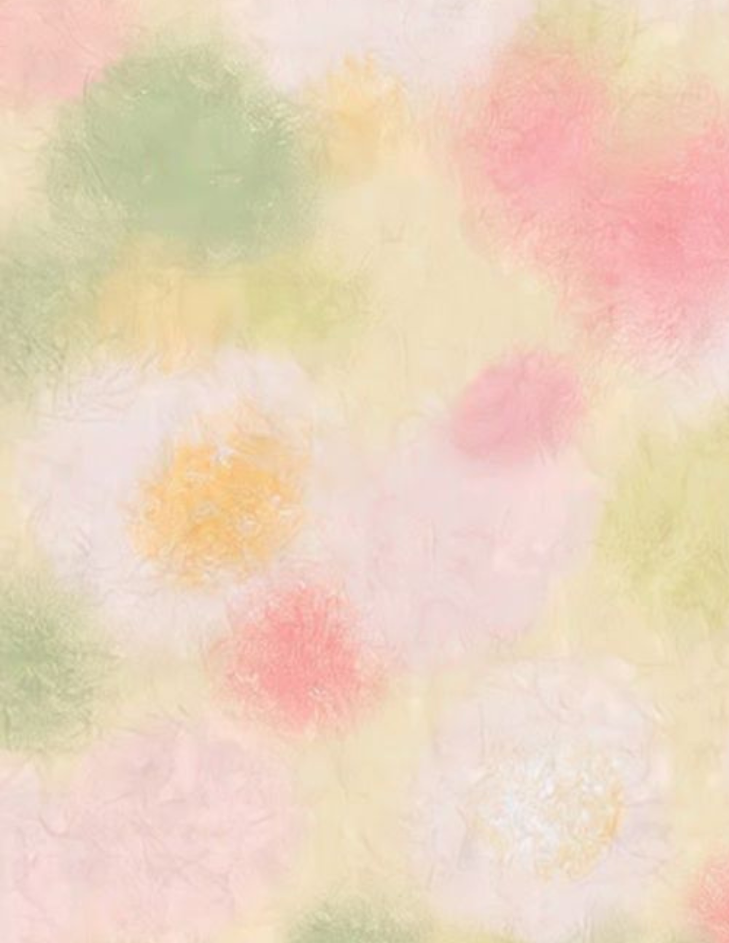 Abstract watercolor background with soft pink, yellow and green blended colors in a dreamy pastel palette.