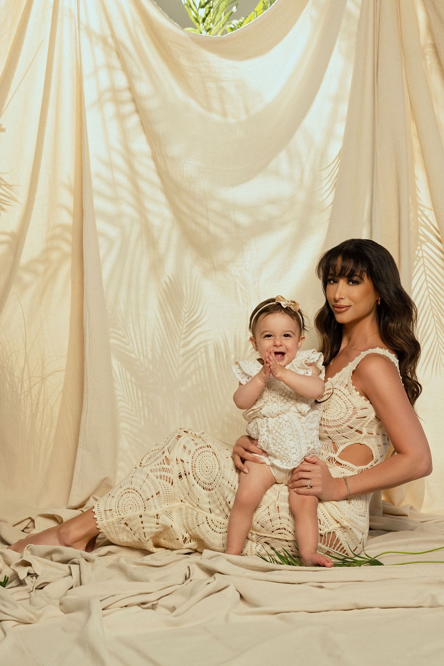 A beauty portrait of a woman and her daughter