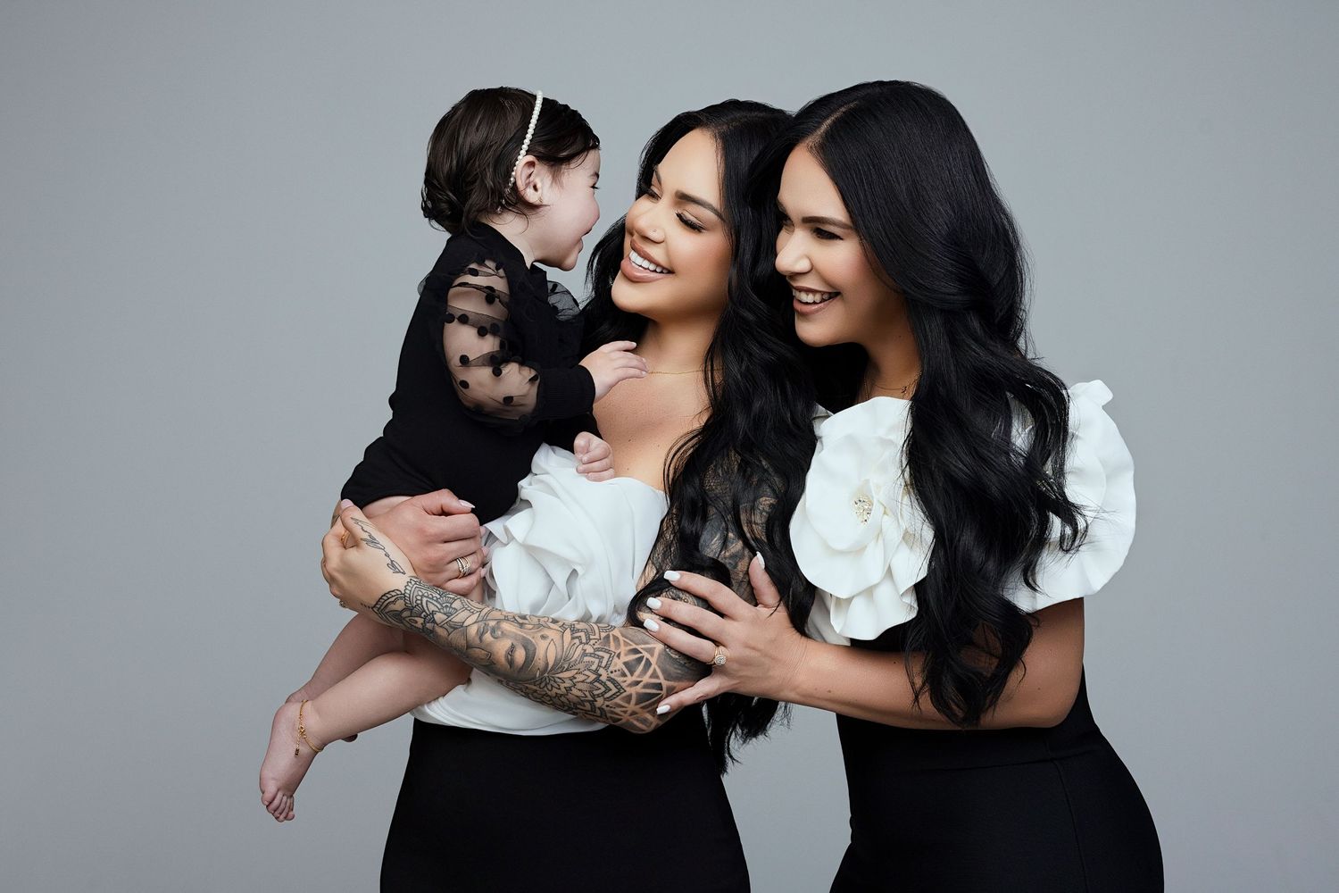 A beauty portrait of a woman and her daughter and her mother