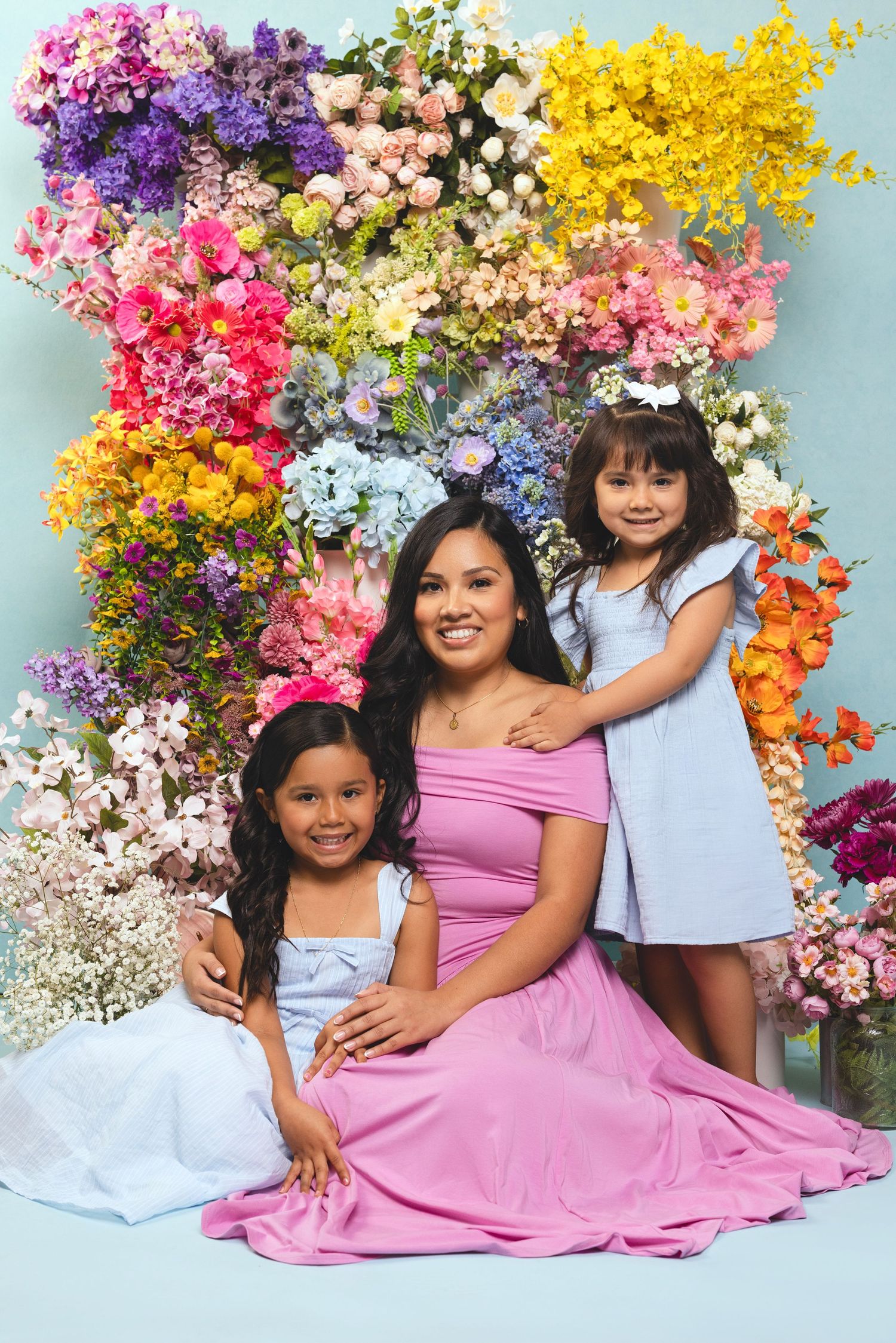 A beauty portrait of a woman and her daughters