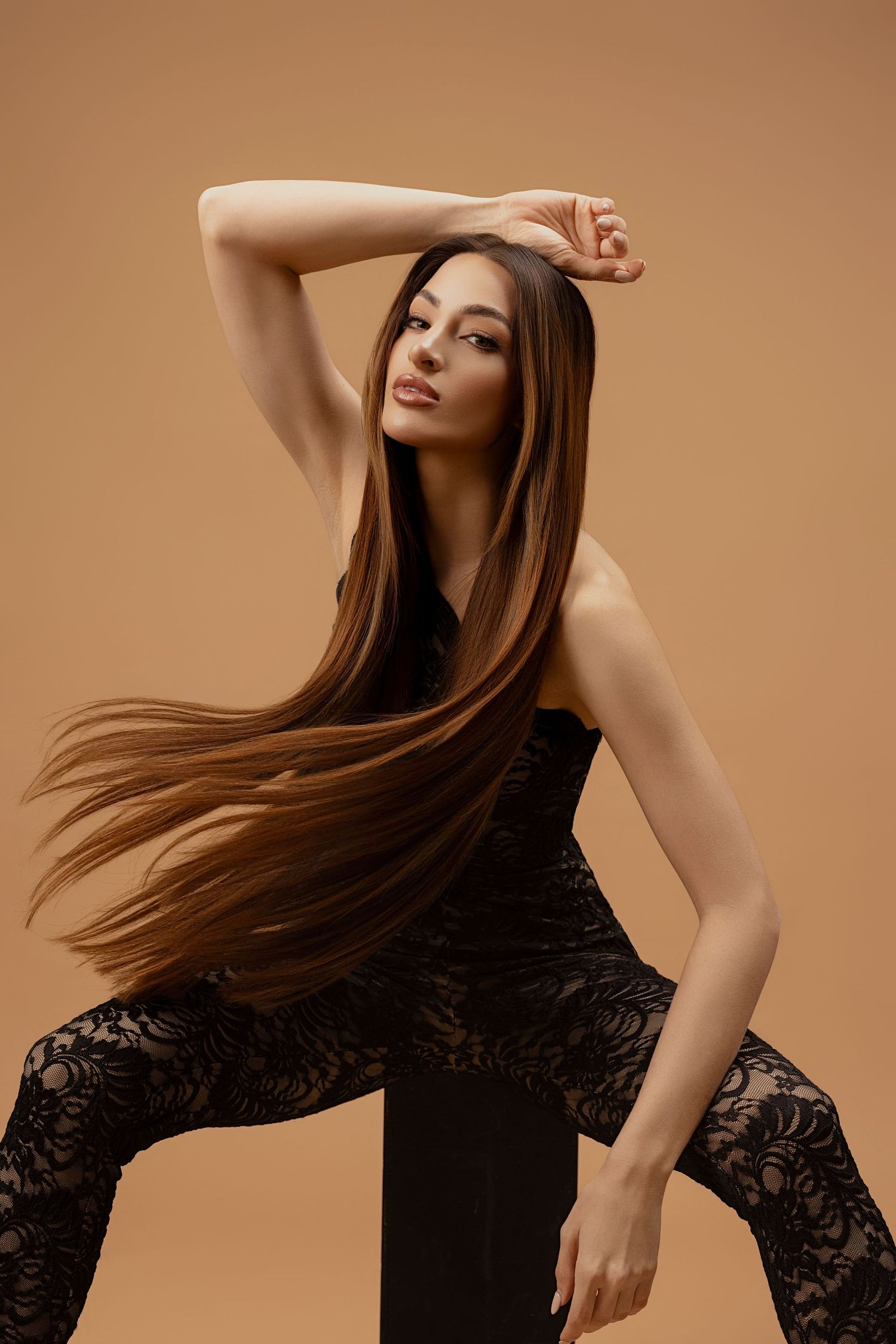 A photo of a woman promoting her business