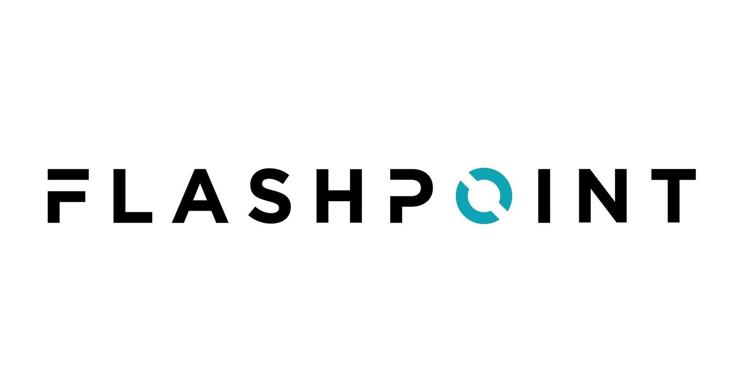 Flashpoint photography equipment brand logo in black and blue.