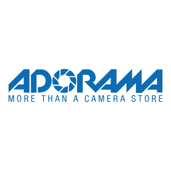 Adorama camera store logo in blue with 'More than a camera store' tagline.