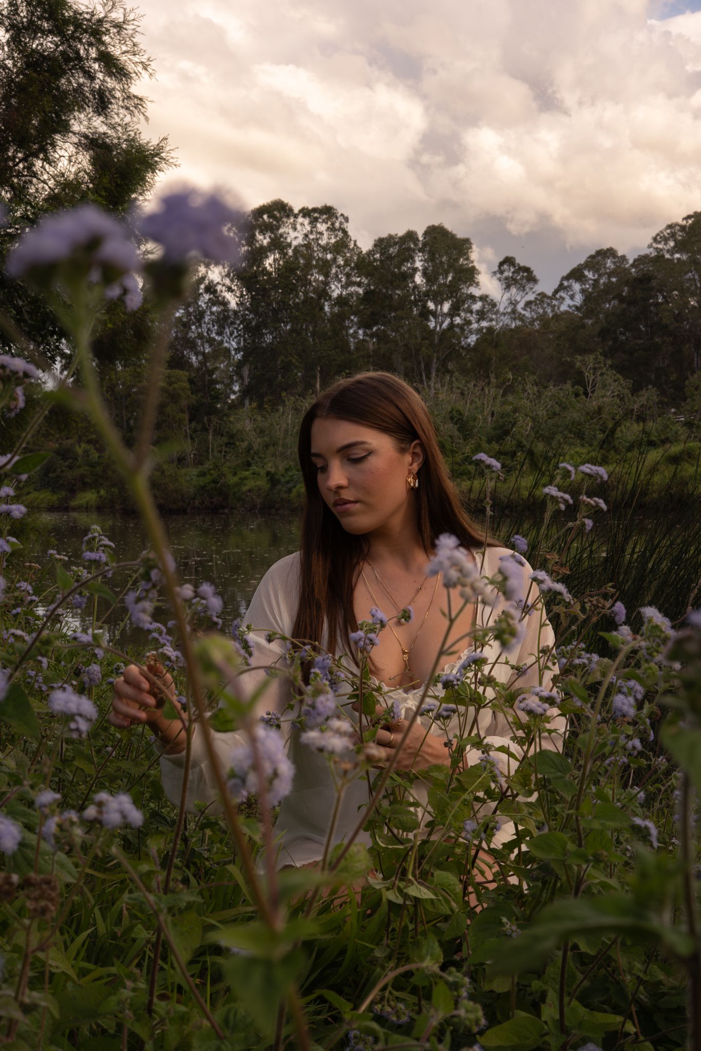 Solo portrait in wildflower field - Photos by Bailey Rose Brisbane