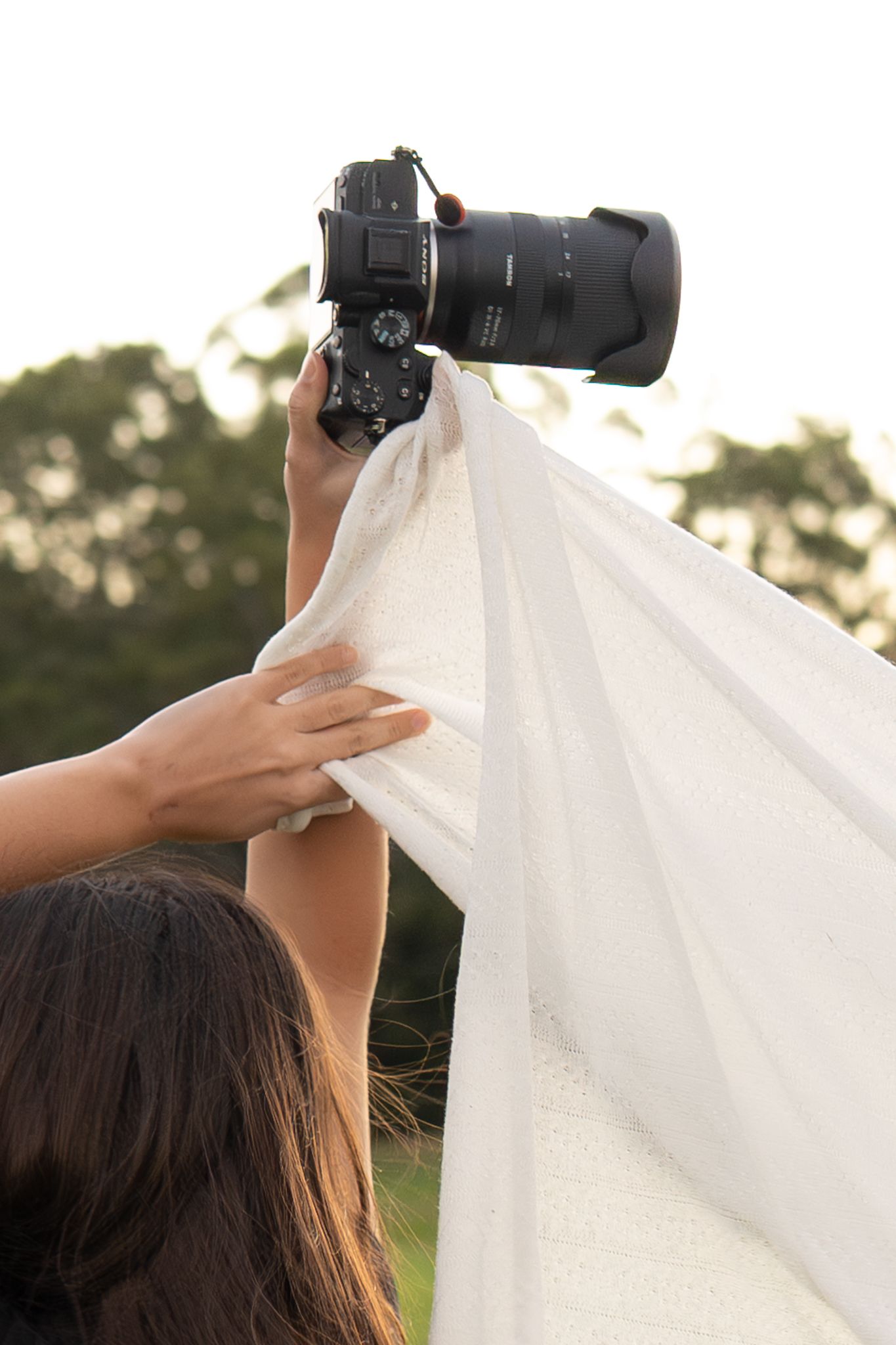 Gold Coast photographer Bailey Rose holding camera — Photos by Bailey Rose