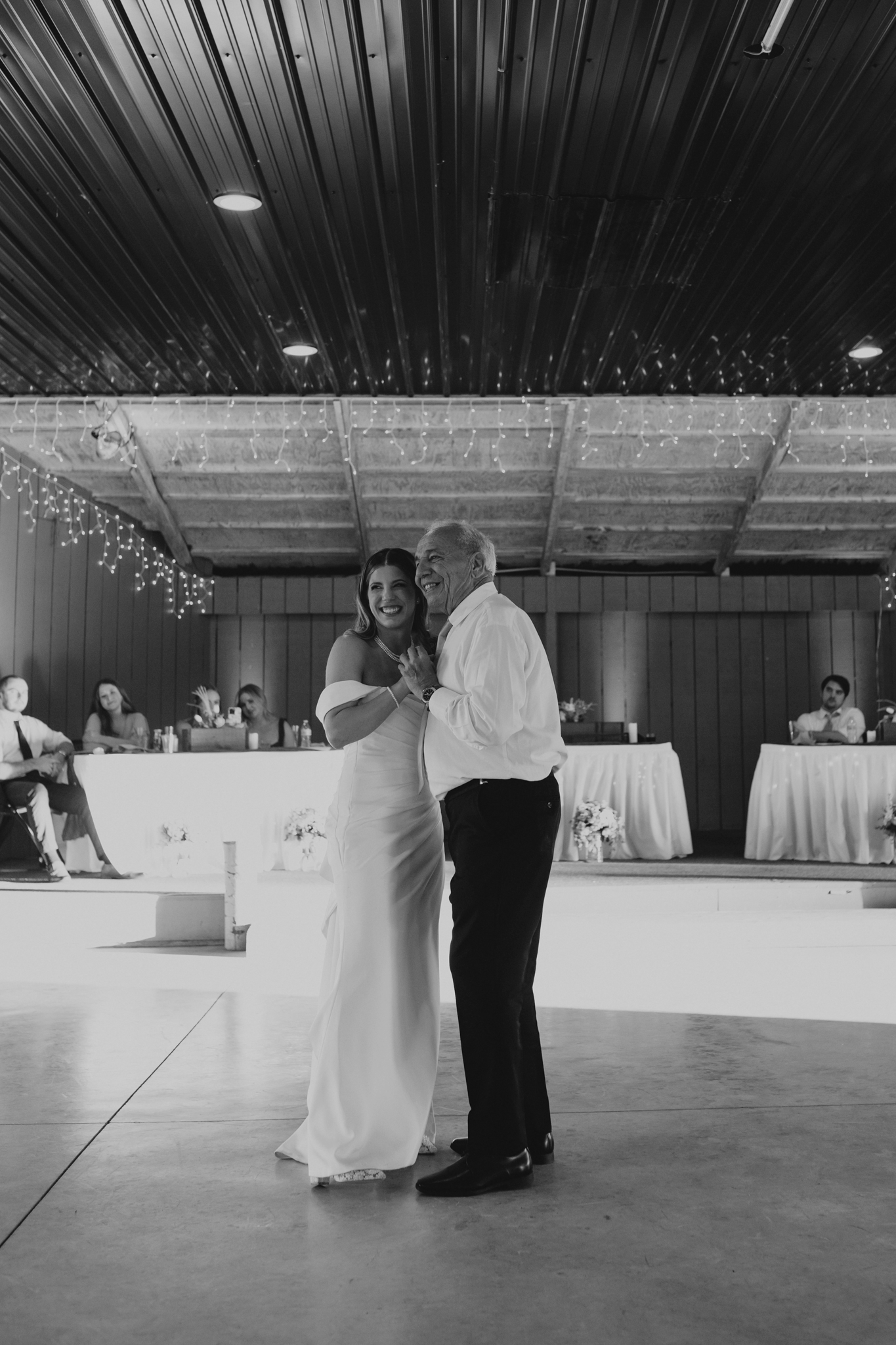 bride shares a sentimental dance with her grandfather at her wedding in Pulaski PA