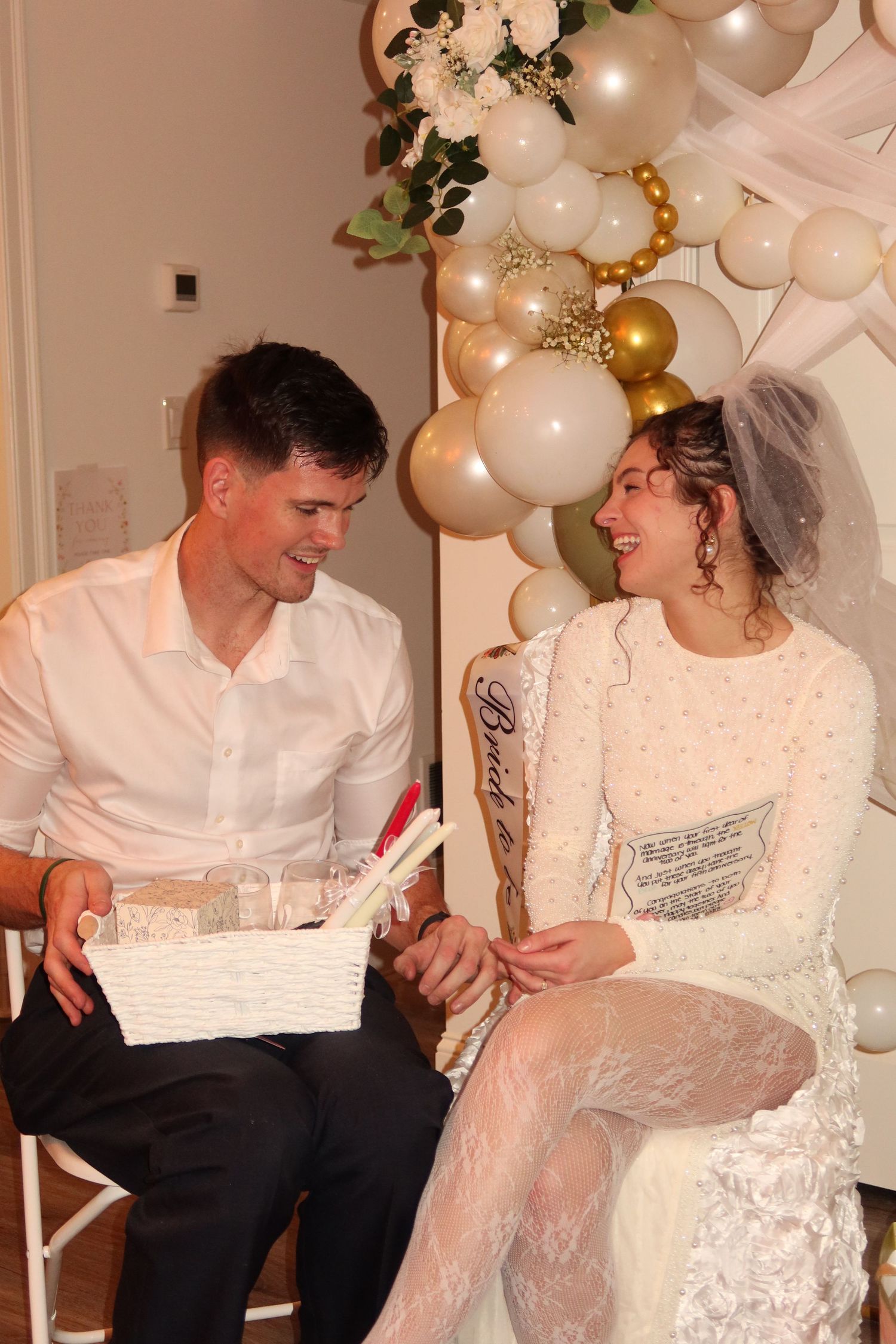 Wedding content creation coverage for a bridal shower in Bridgewater, Massachusetts capturing candid moments, decor details, and guests