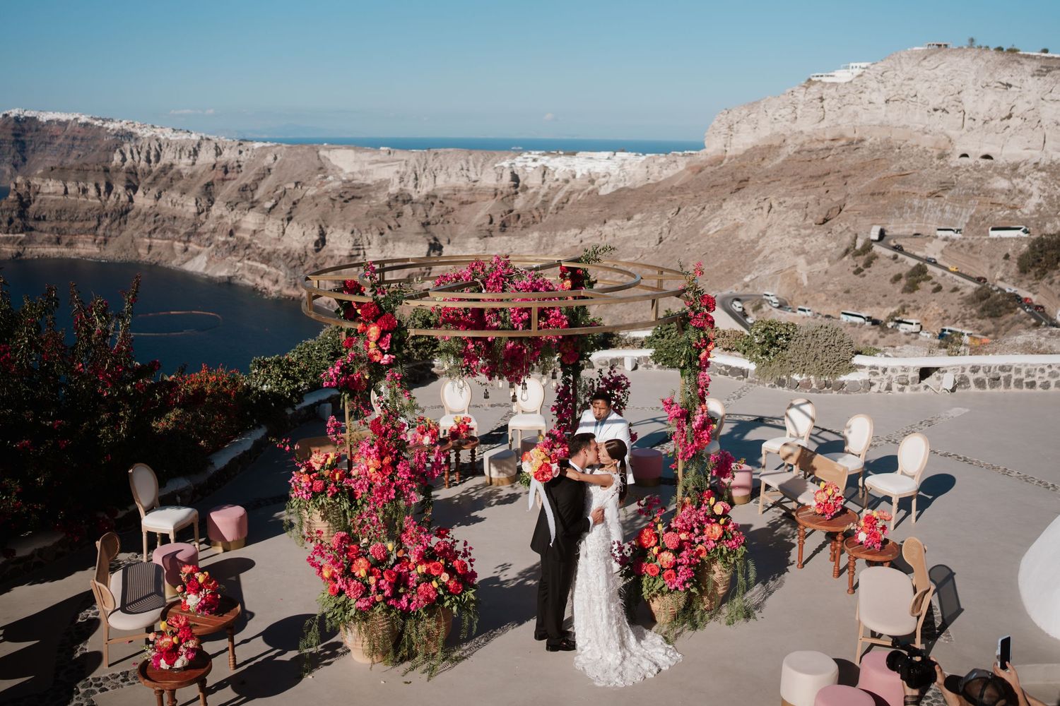 santorini wedding photographer golden hour couple ceremony luxury destination wedding greece

romantic santorini wedding photoshoot caldera