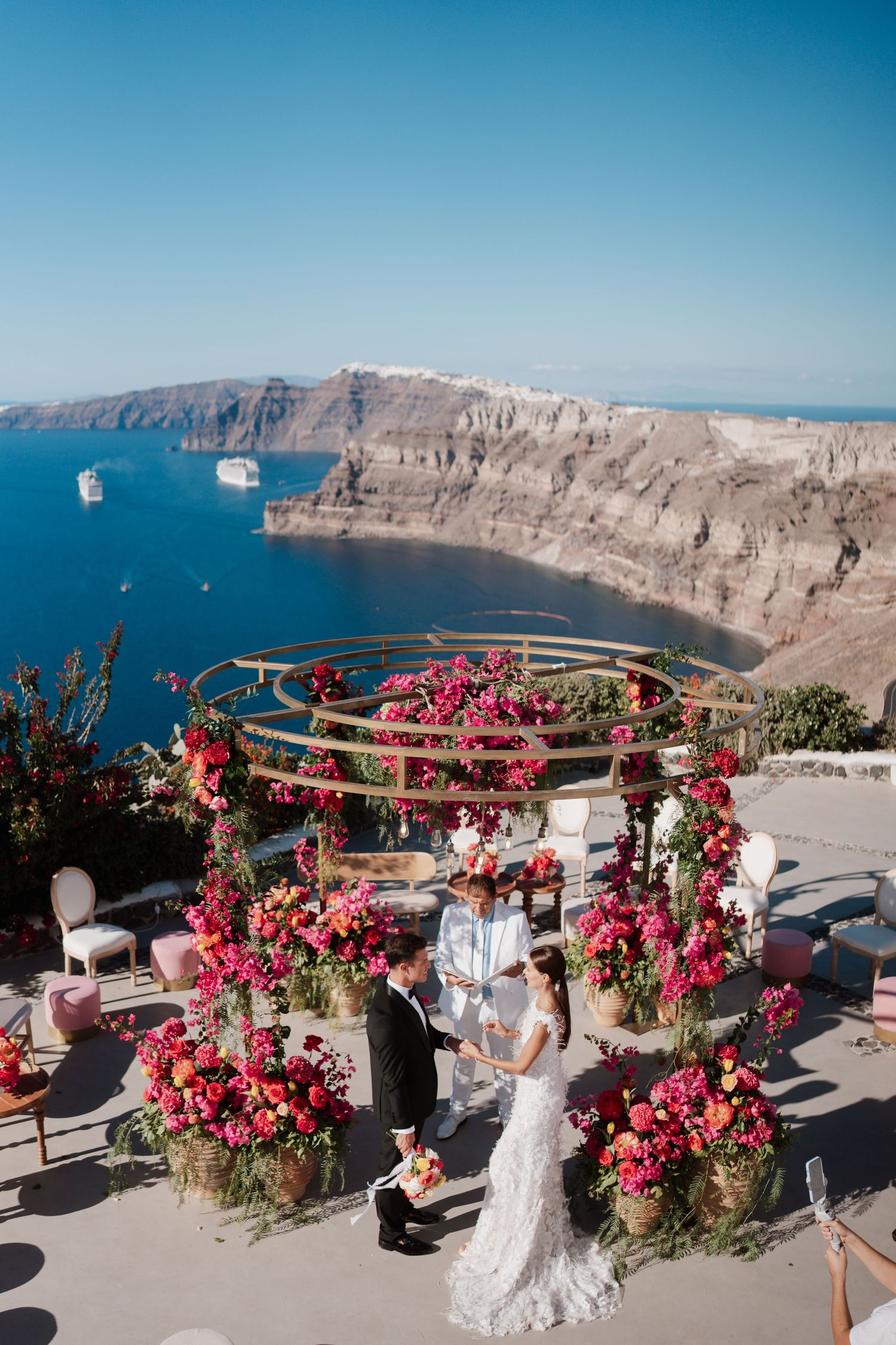 santorini wedding photographer golden hour couple ceremony luxury destination wedding greece

romantic santorini wedding photoshoot caldera