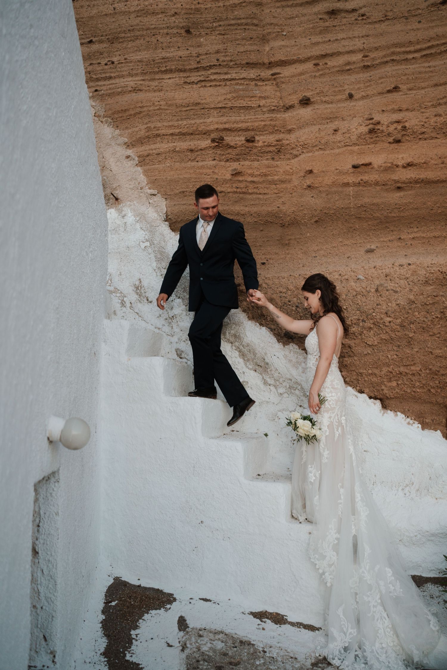 luxury santorini wedding photography caldera view bride groom sunset santorini photographer