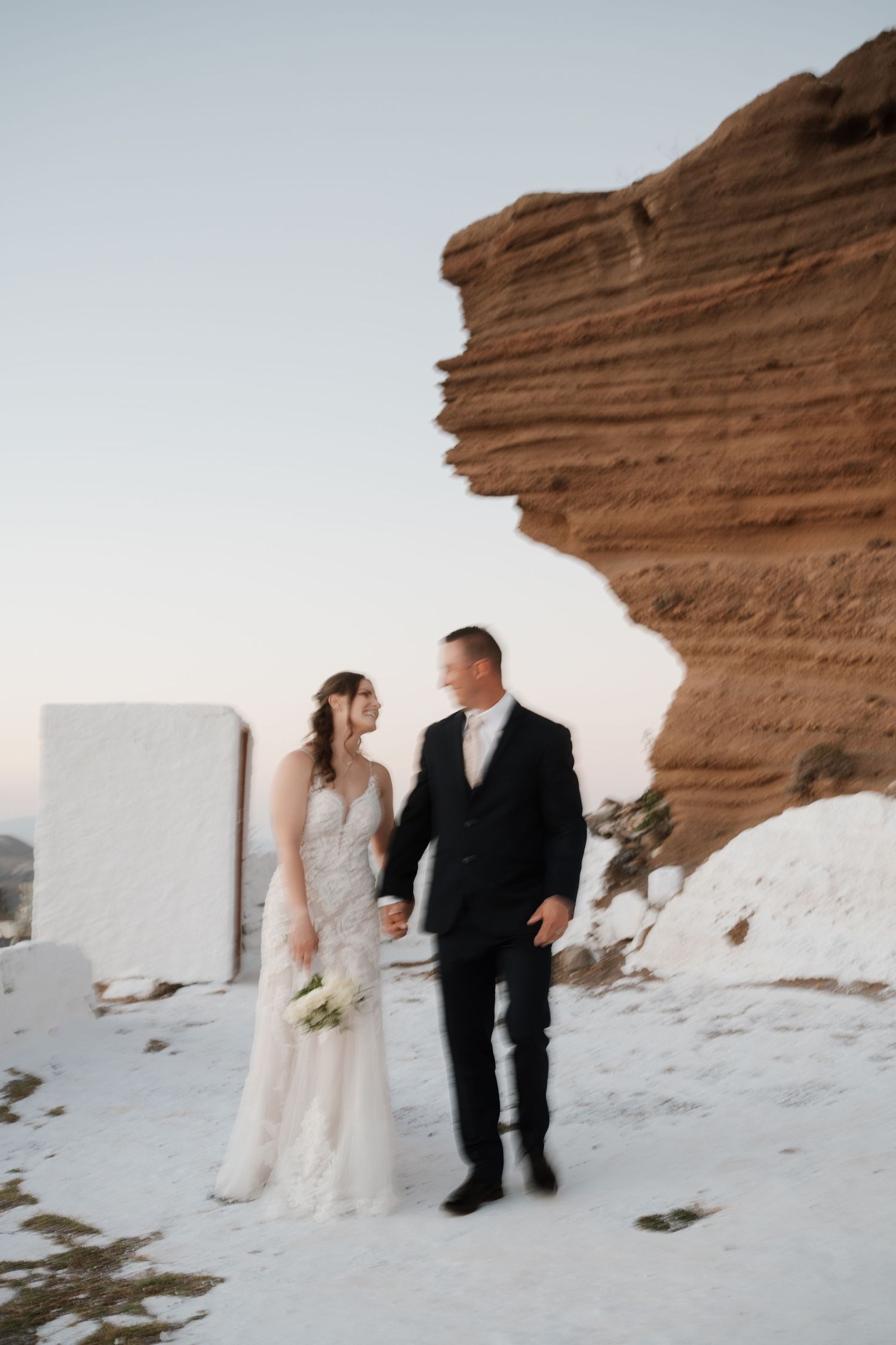 luxury santorini wedding photography caldera view bride groom sunset santorini photographer