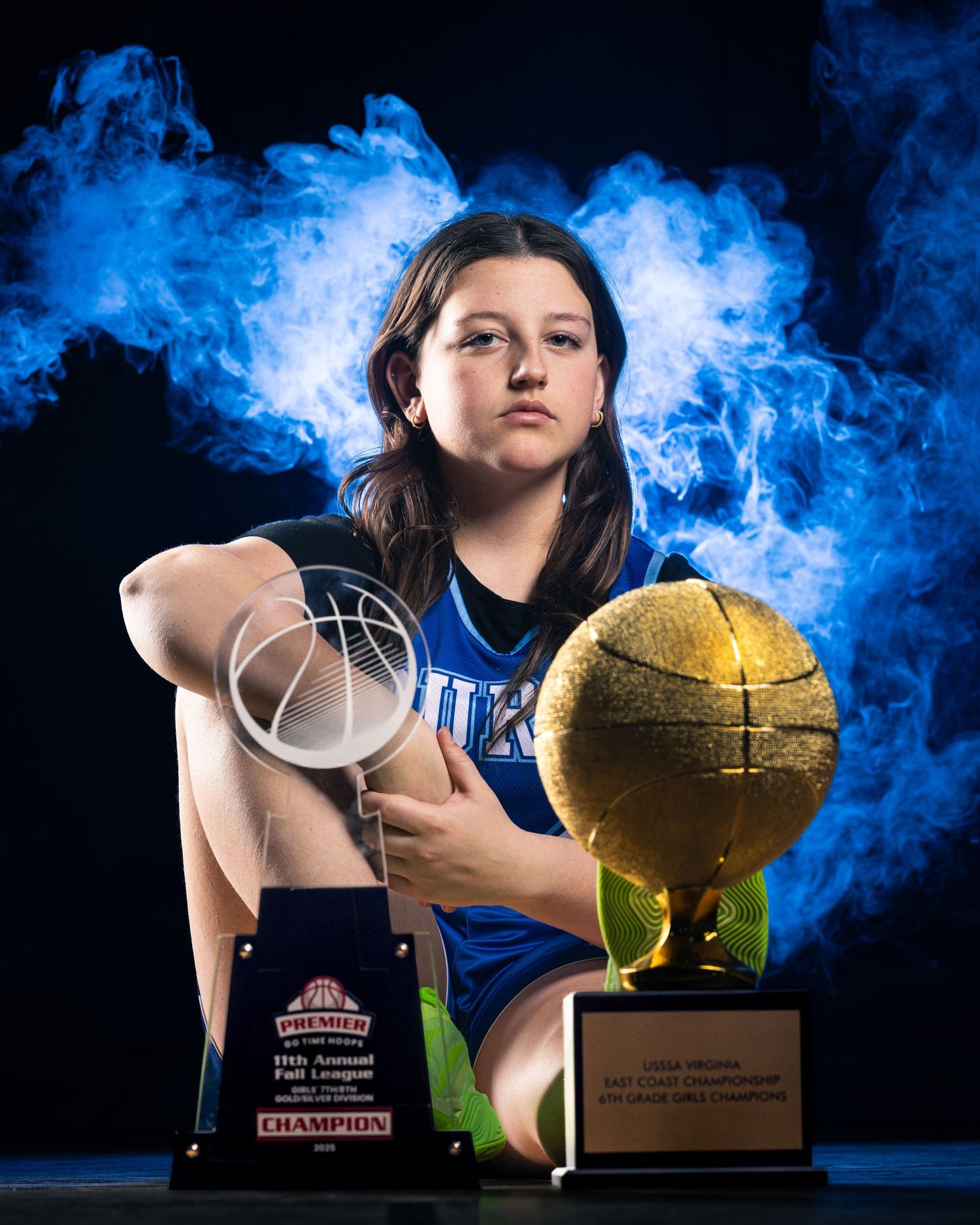Basketball media day photo session using elite Canon camera and lenses and Godox strobes.