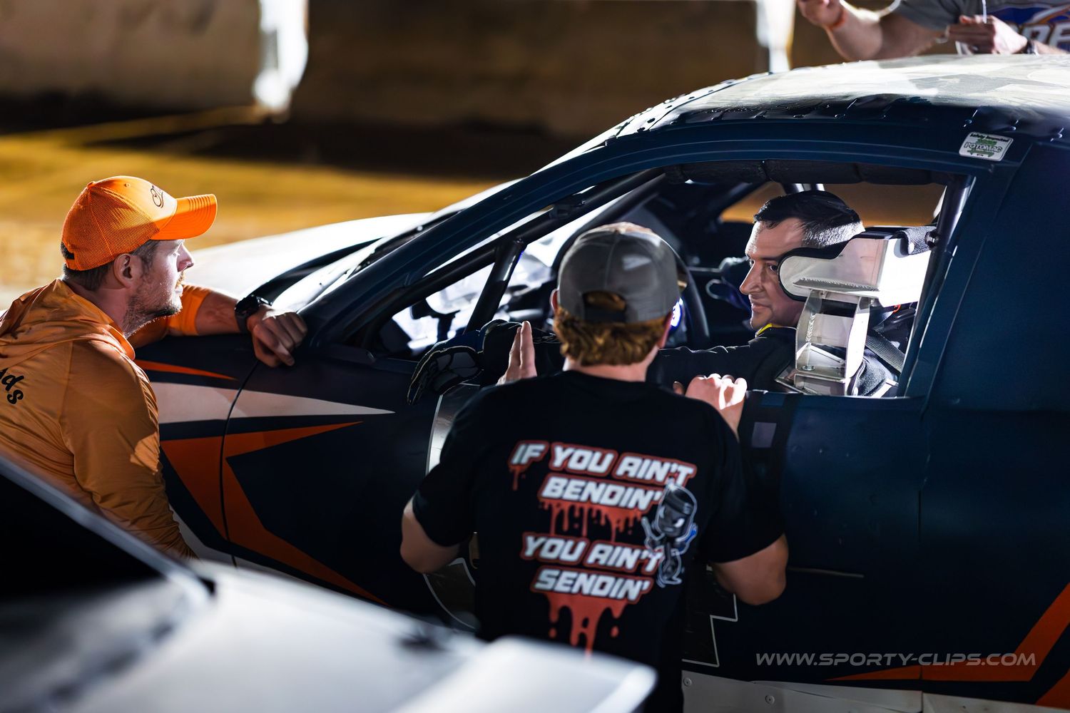 QRF Racing dirt track car at Potomac Speedway. High-speed motorsports action photography R&D by Fairfax-based Sporty-Clips Media.